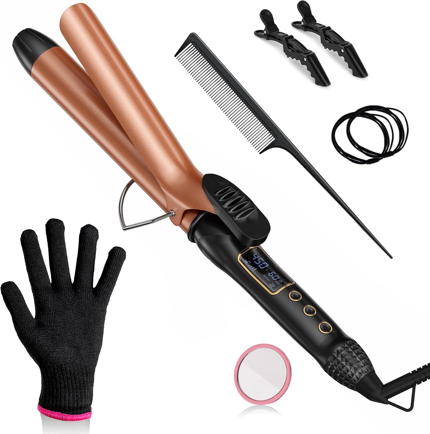 Curling Iron, Special 1.25 Inch Curling Wand for Medium, Affordable Hair Styling...