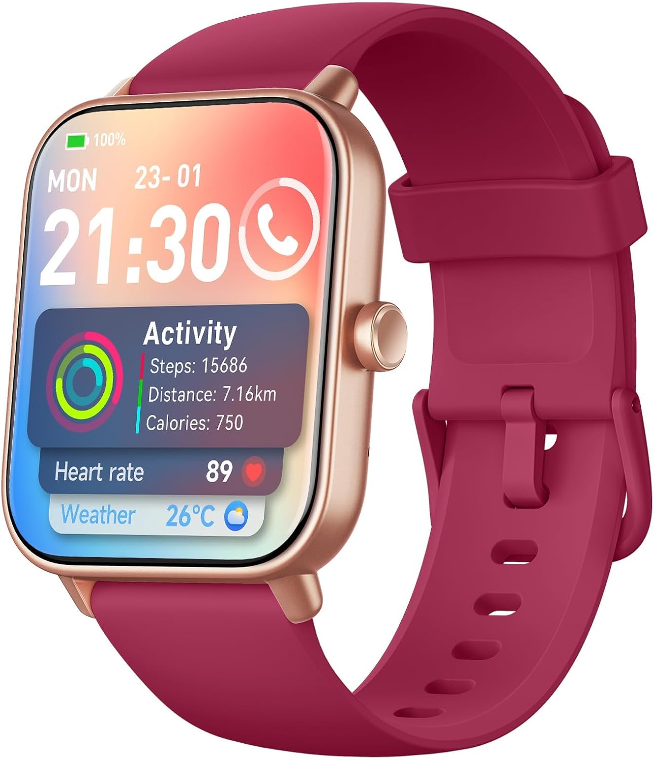 Alexa Built-in 1.8" HD Smartwatch, Special Smart Watches for Men Women(Answer/Ma...