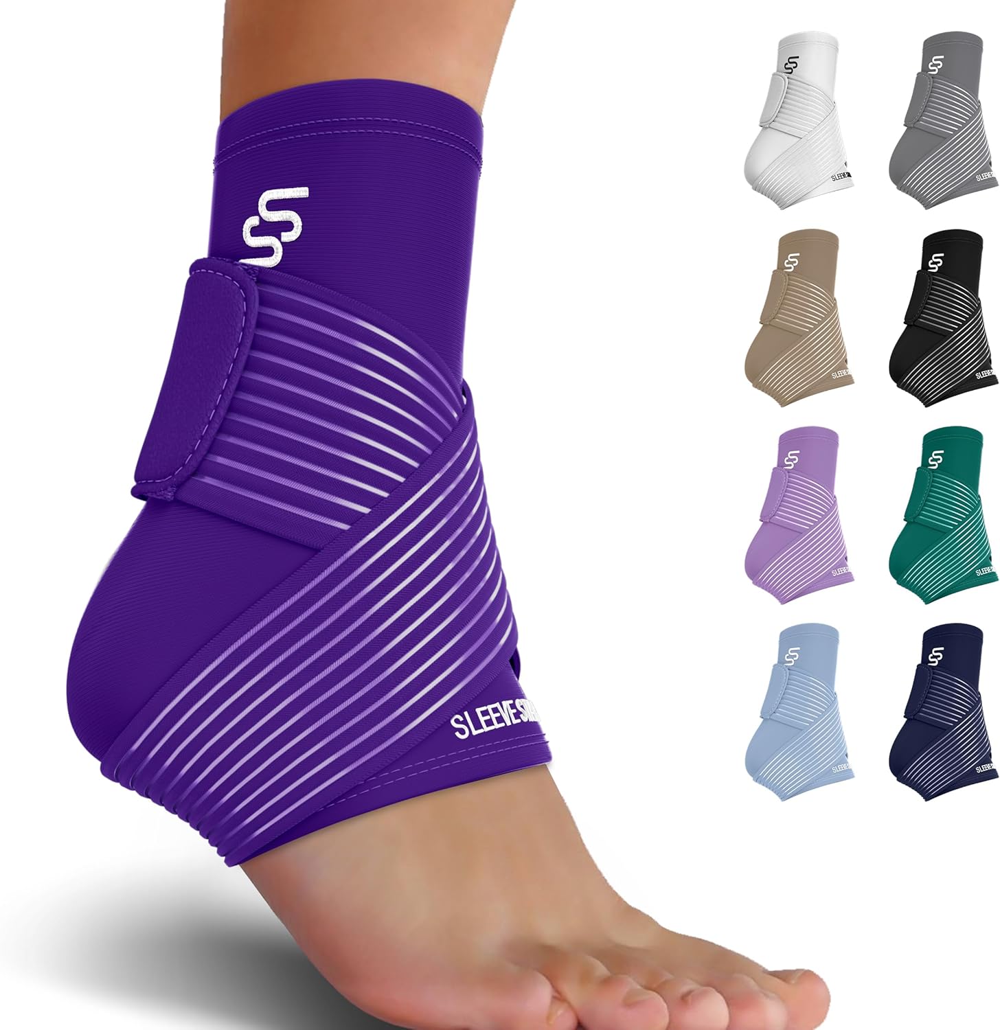 Sleeve Stars Ankle Brace for Sprained Ankle, Plantar Fasciitis Relief Ankle Supp...