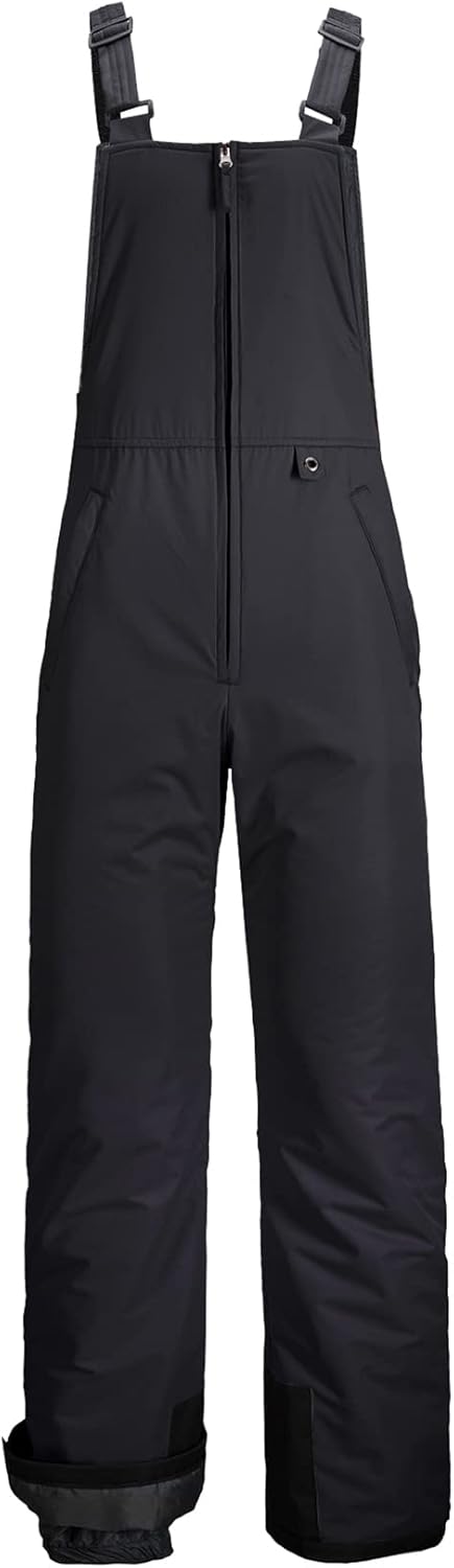 GEMYSE Men's Insulated Waterproof Ski Bib Overalls Winter Snowboarding Pants Bla...