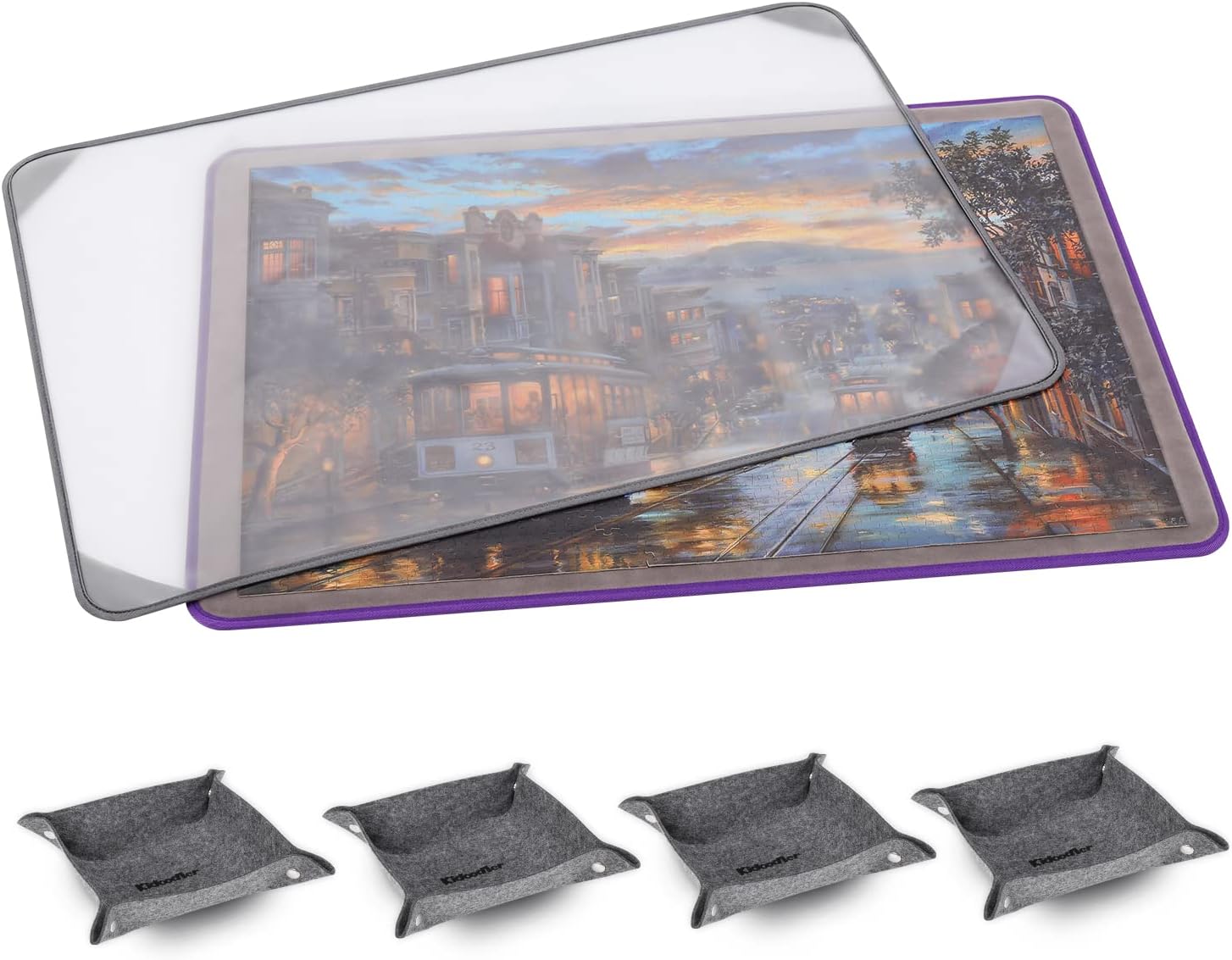 Kidoodler Jigsaw Puzzle Board, Special Puzzle Board with Cover, Unique Puzzle Bo...