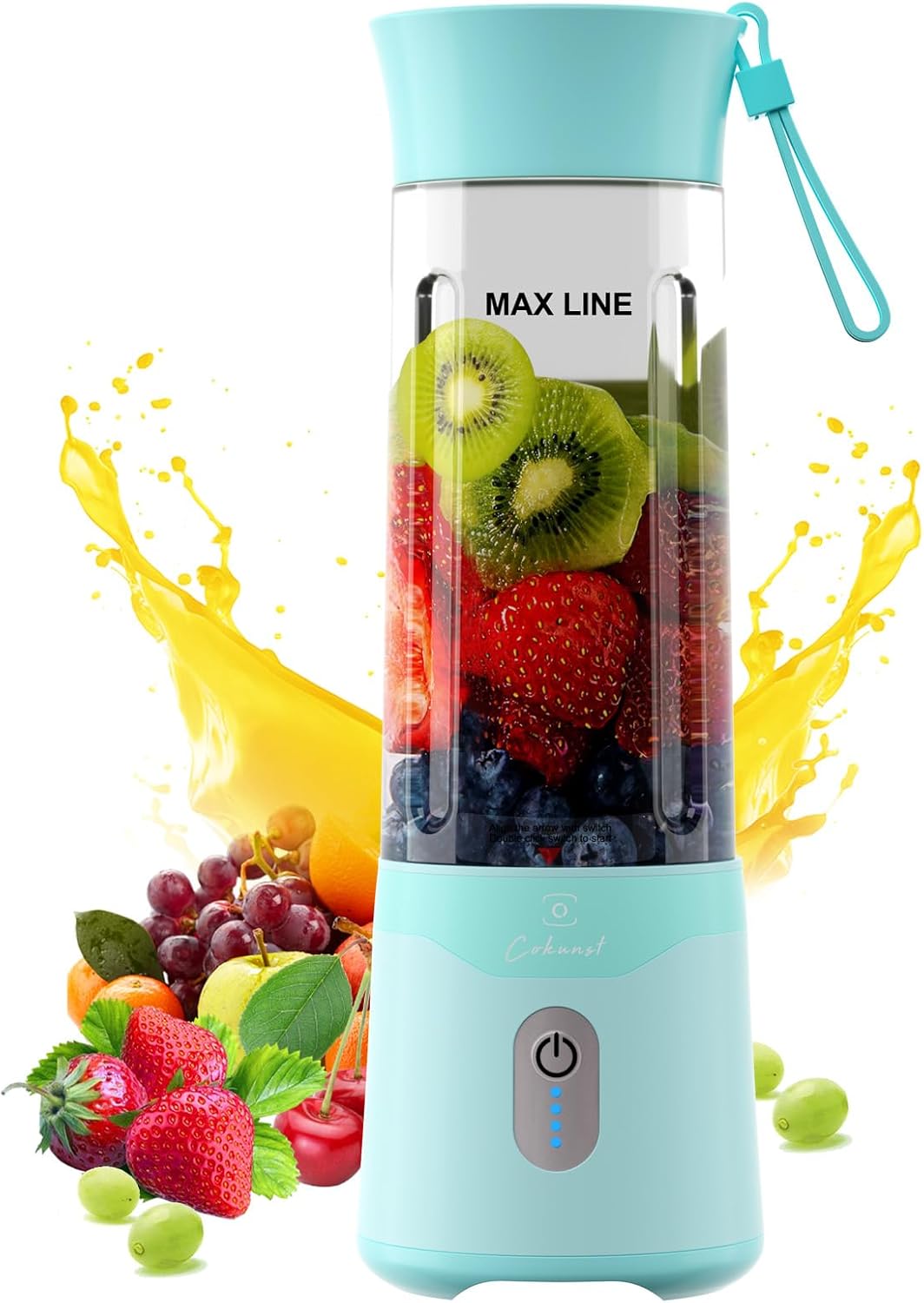 COKUNST 18oz Portable Blender, USB Rechargeable Personal Size Blenders, Smoothie...