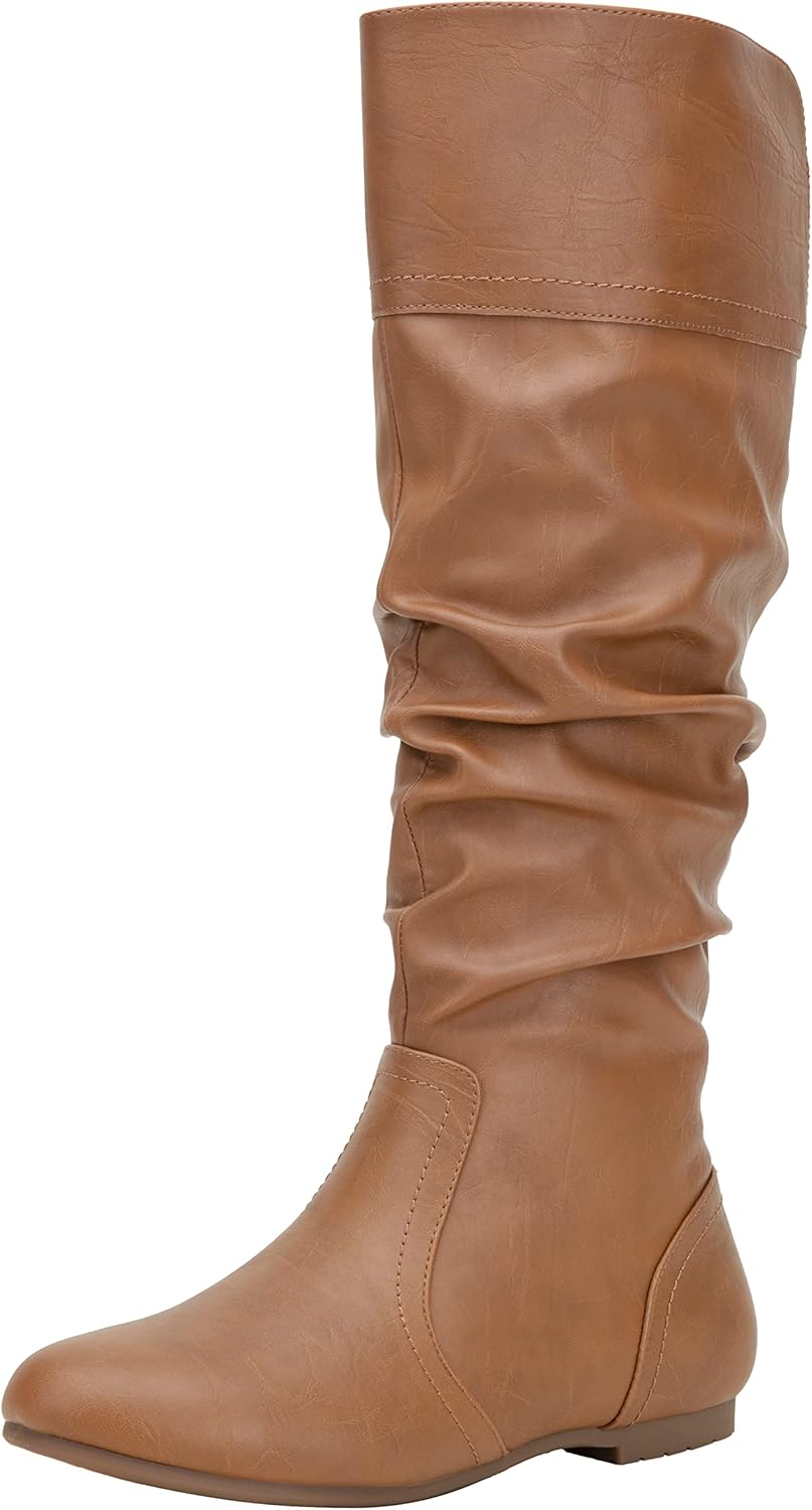 Jeossy Women's 9601 Knee High Boots, Special Tall Slouch Boots with Inside Zippe...