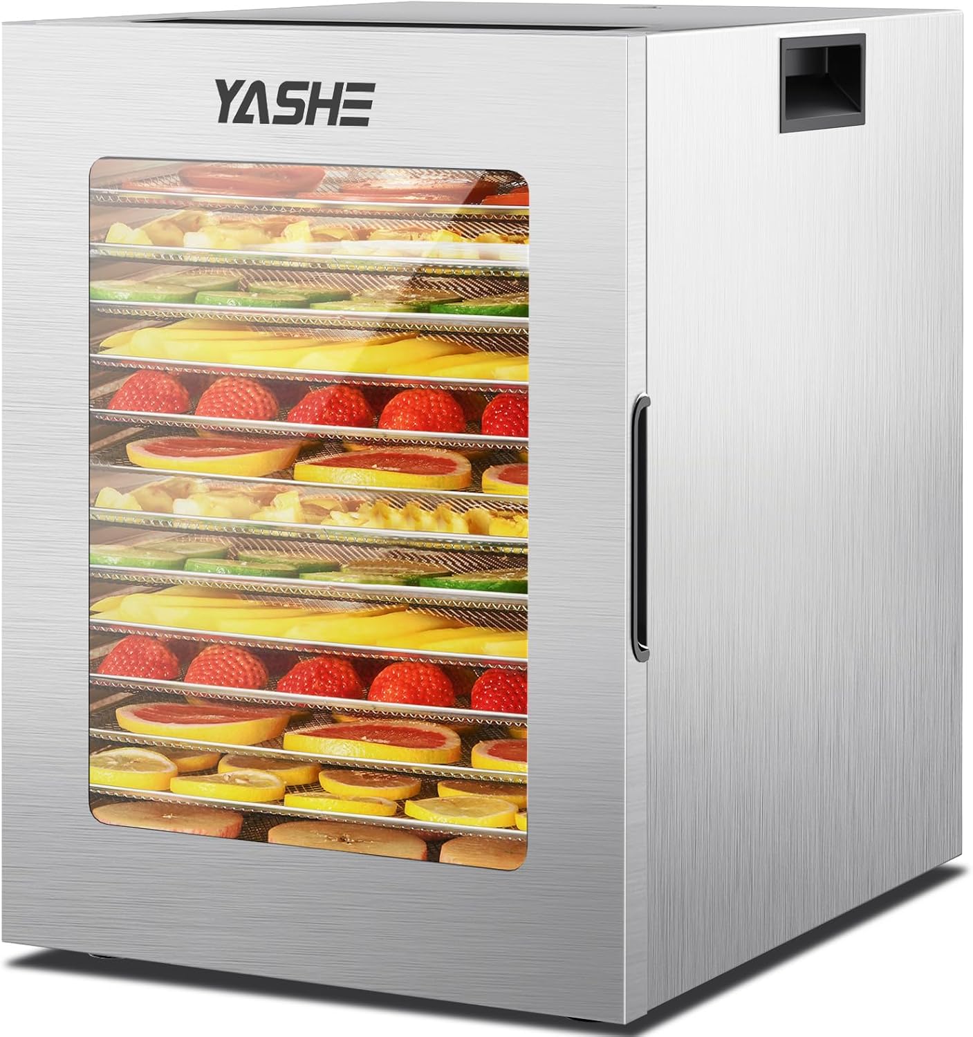 YASHE Food Dehydrator Machine, 14 Stainless Steel Food Dryer, 10 Presets, 48H Ti...
