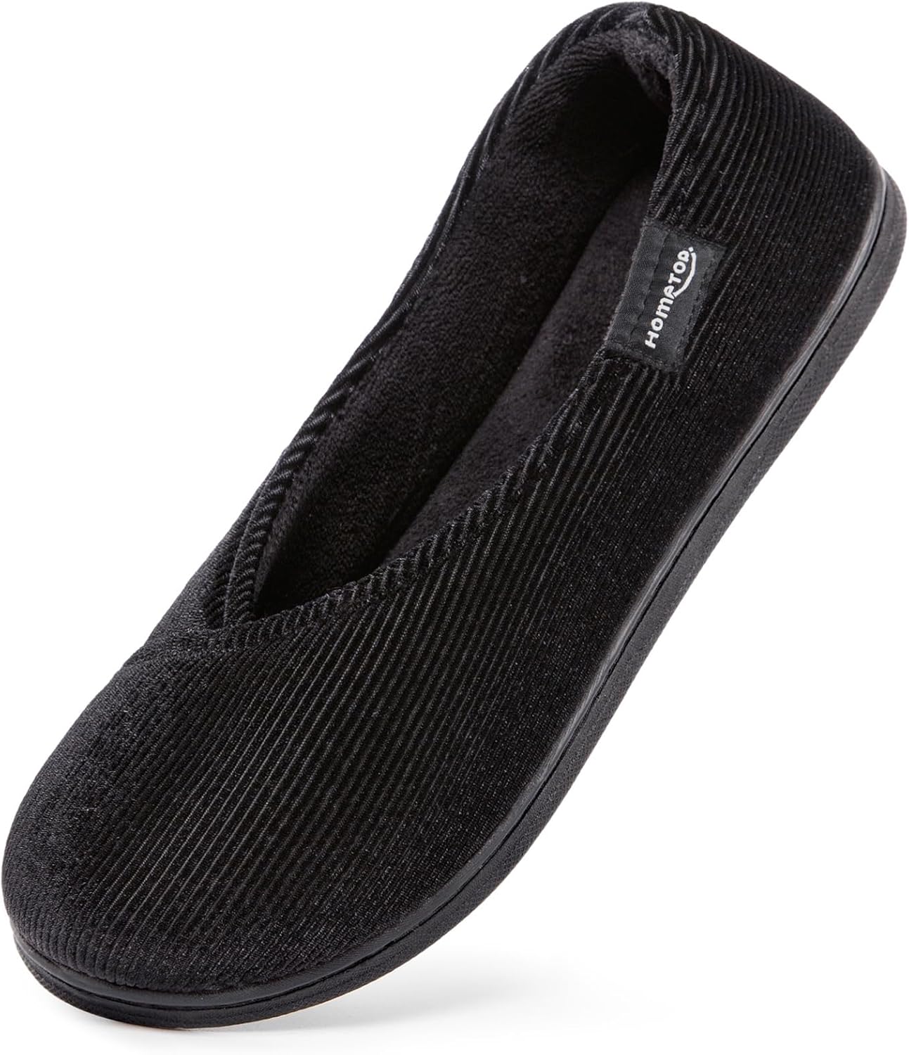 HomeTop Women's Cozy Corduroy Loafer Slippers, Special House Shoes with Memory F...