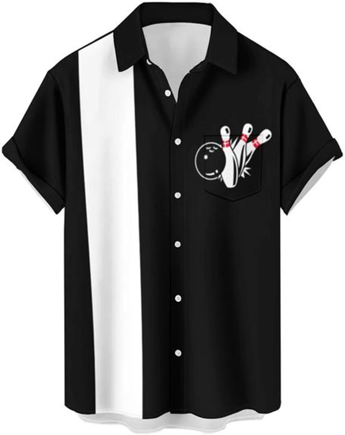 Retro Bowling Shirts for Men, Special Short Sleeve Button Down Shirt, Innovative...