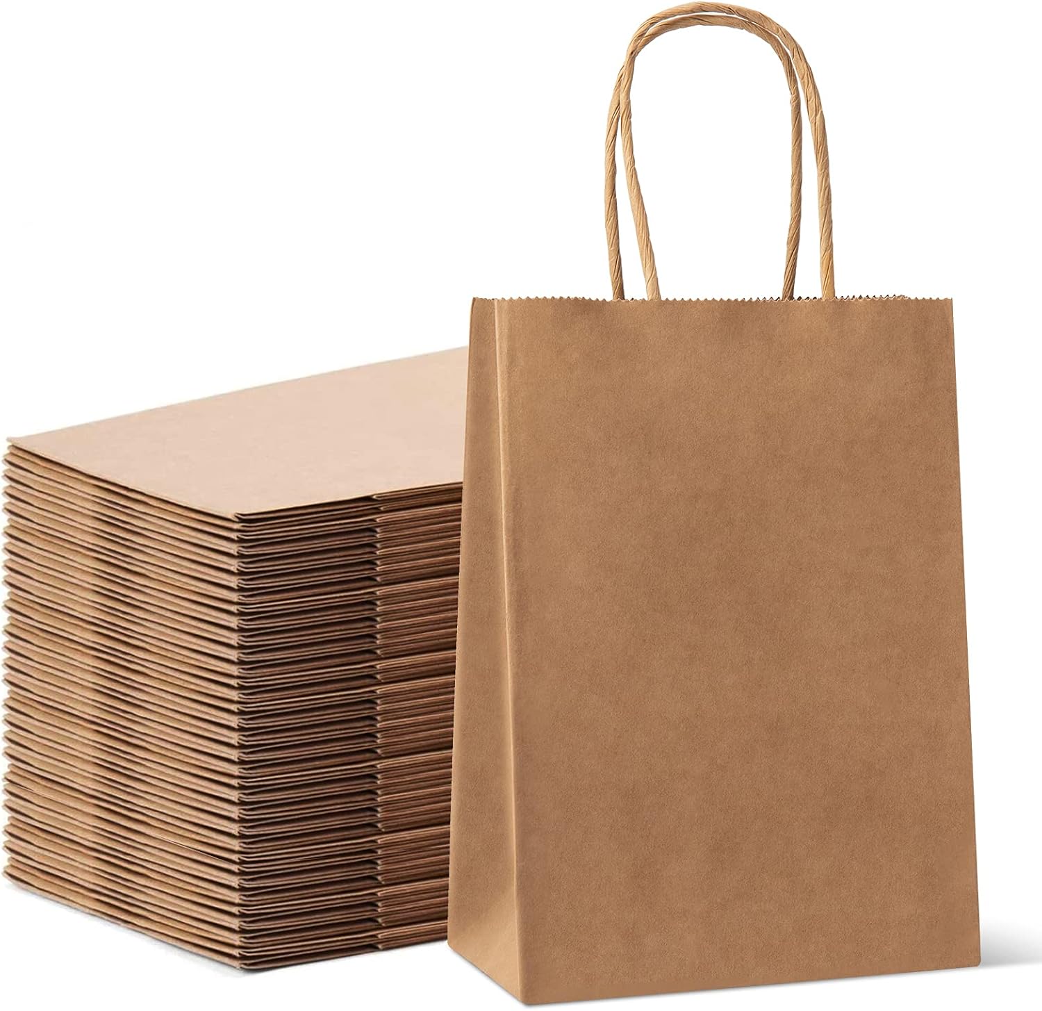 HAUSPROFI 25pcs Kraft Paper Bags for Gifts, Food &...