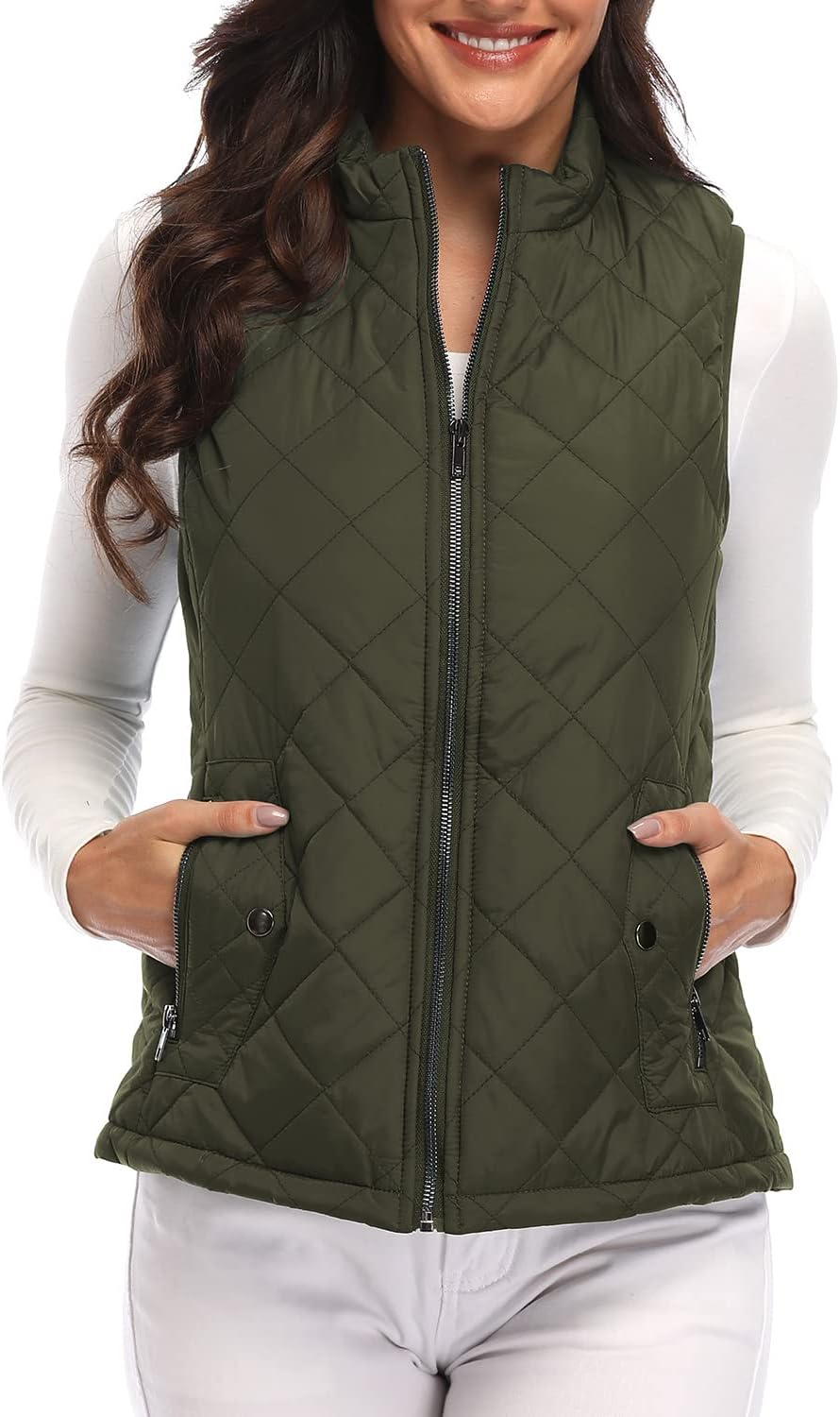 Argstar Women's Vest, Special Quilted Lightweight Padded Gilet With Zip Pockets,...