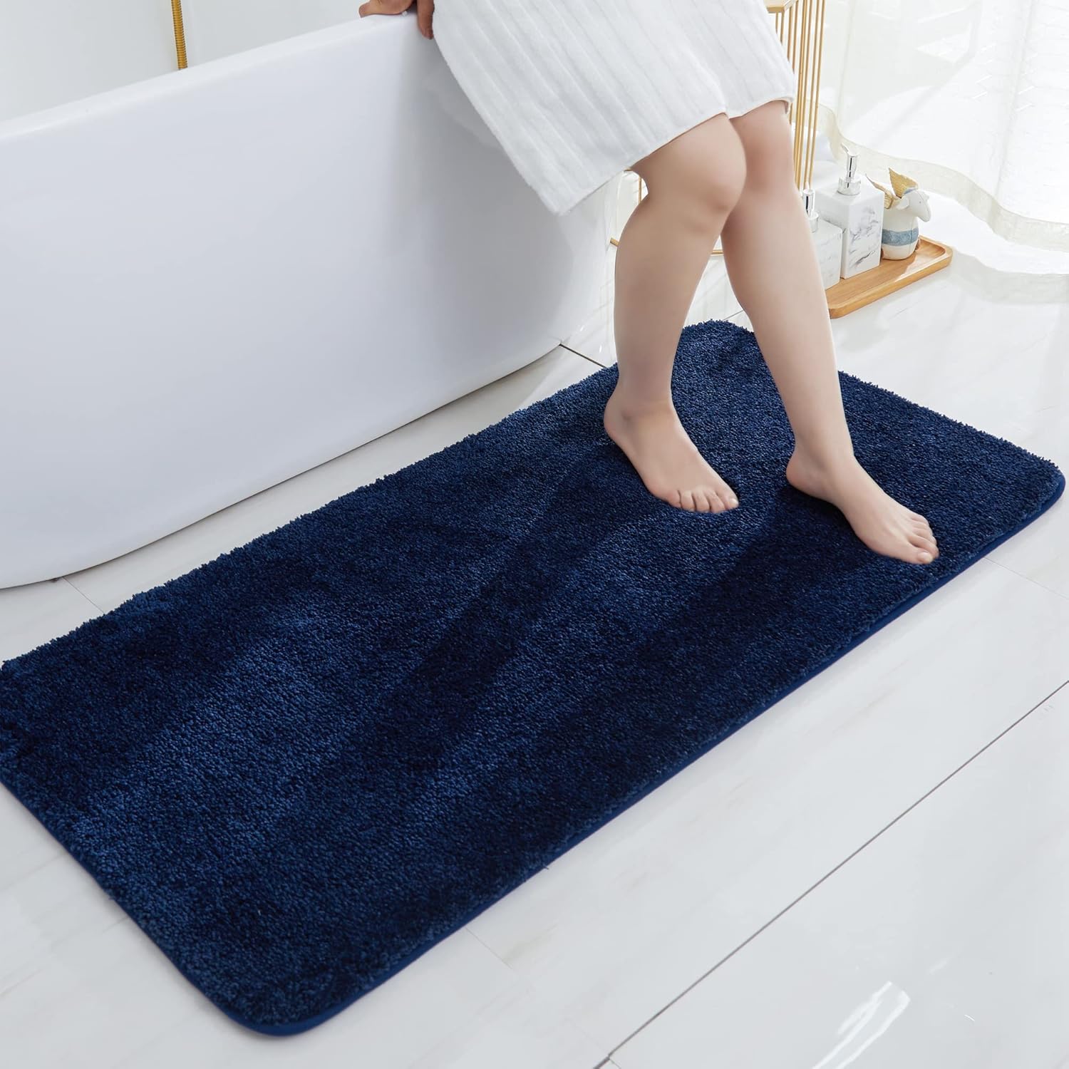 COSY HOMEER Bath Rugs for Bathroom Extra Thick- Anti-Slip Bath Mats Soft Plush Y...