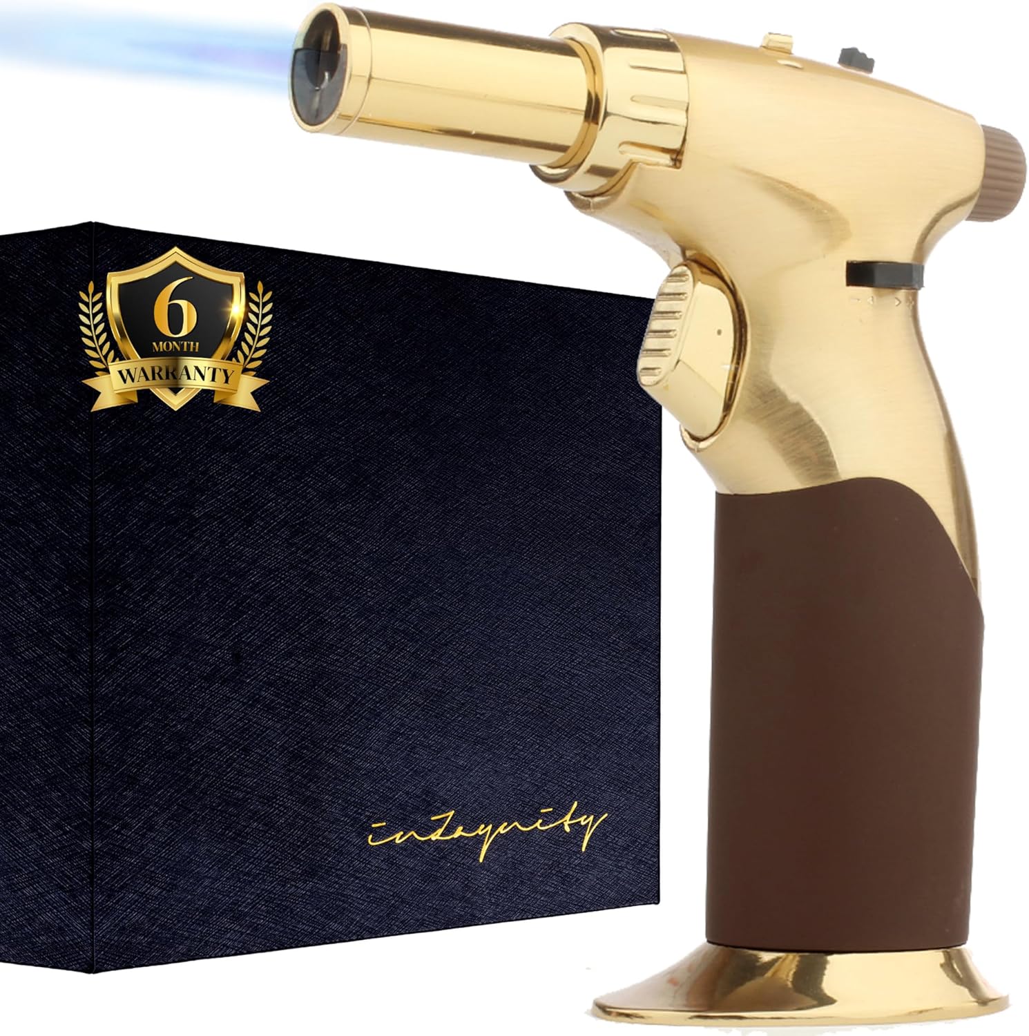Refillable Butane Torch Gun - Adjustable Mini Blow Torch for Cooking, Welding, a...