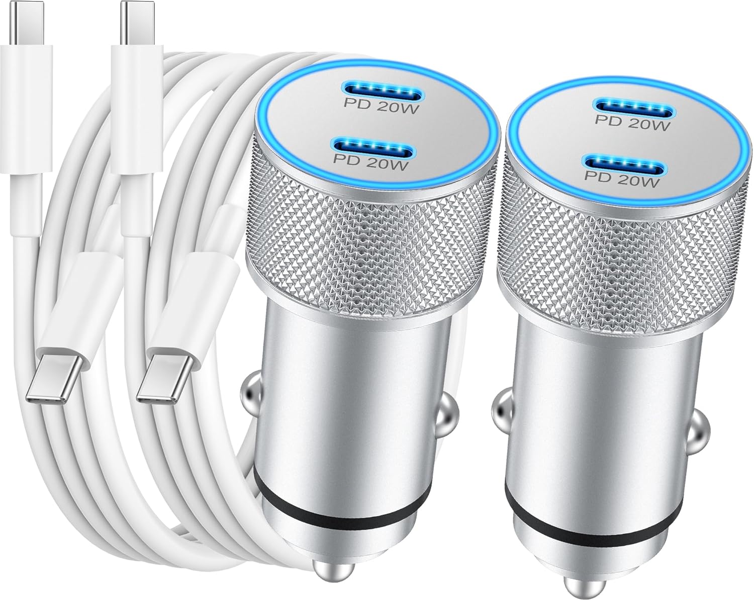 iPhone 16/15 Pro Max Car Charger, Special 2-Pack 40W Dual Port Fast USB C Car Ch...