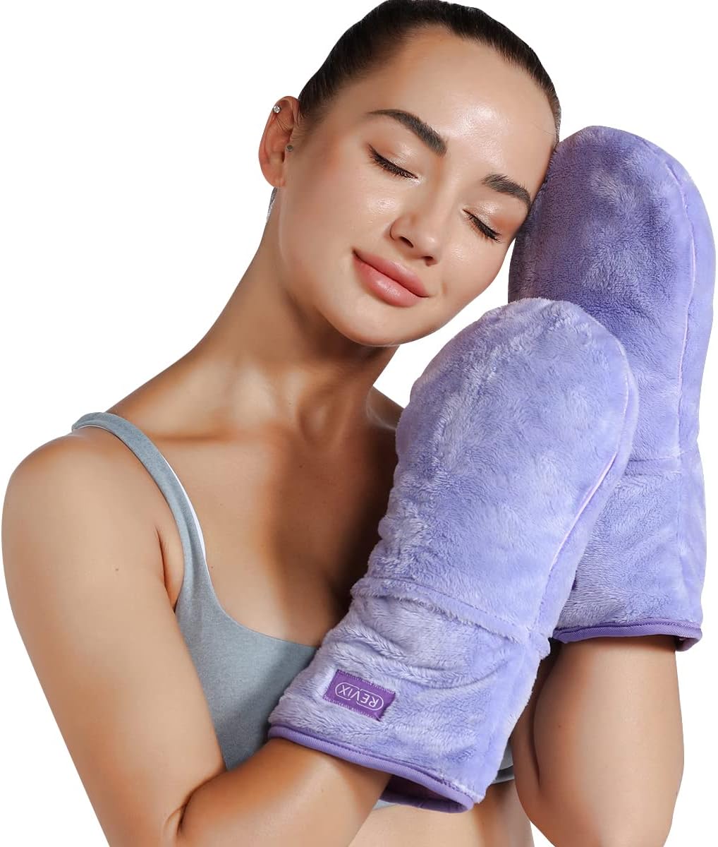 REVIX Microwavable Heating Mittens for Hand and Fingers to Relieve Arthritis Pai...