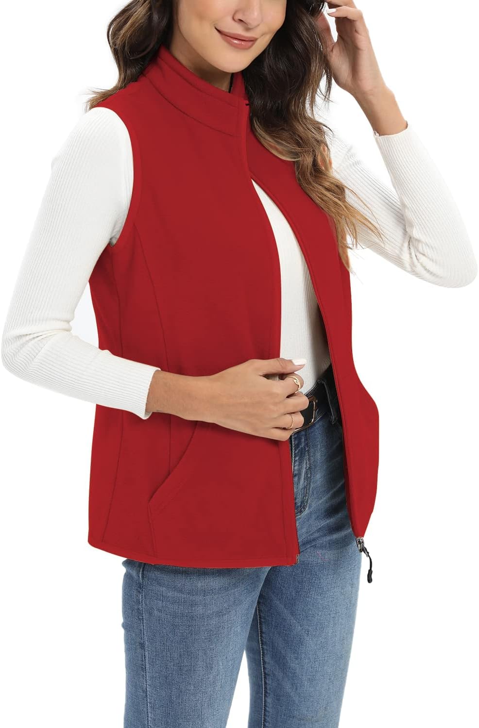 Xeoxarel Women's Fleece Vest, Special Fleece Vest with 6 Pockets, Innovative Wom...