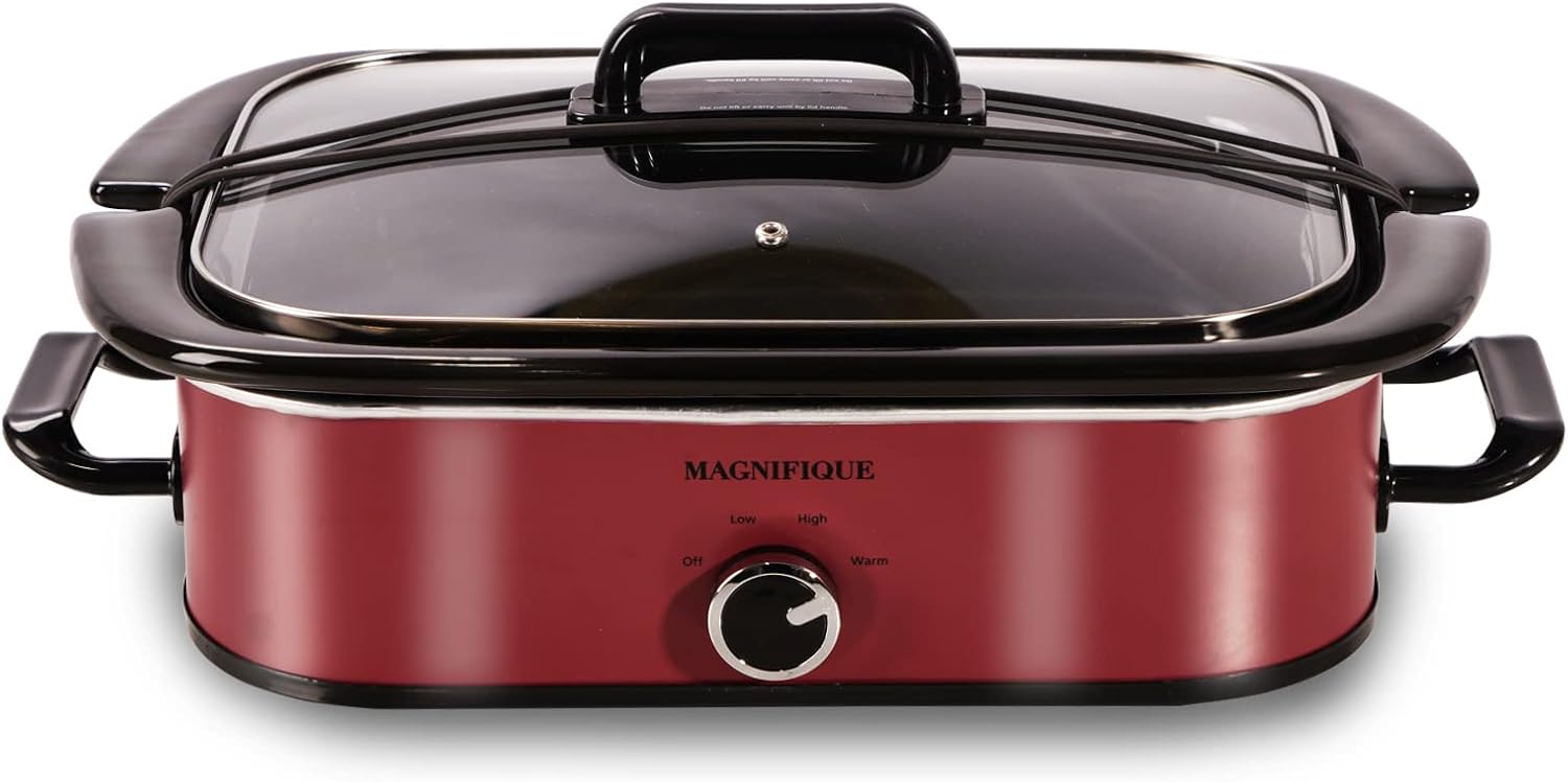 Magnifique 4-Quart Slow Cooker with Casserole Manual Warm Setting - Perfect Kitc...