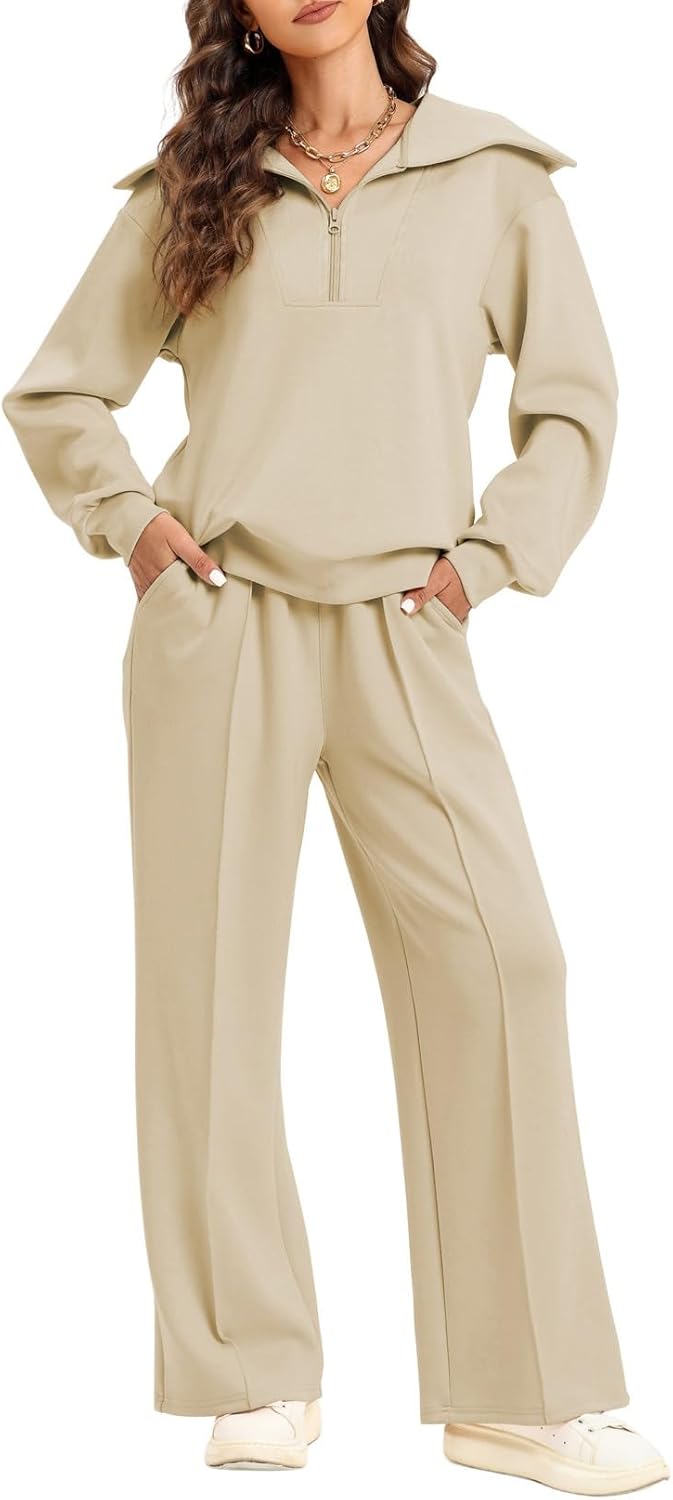 Best Aleumdr Two Piece Outfits, Special Lounge Sets for Women, Innovative Half Z...