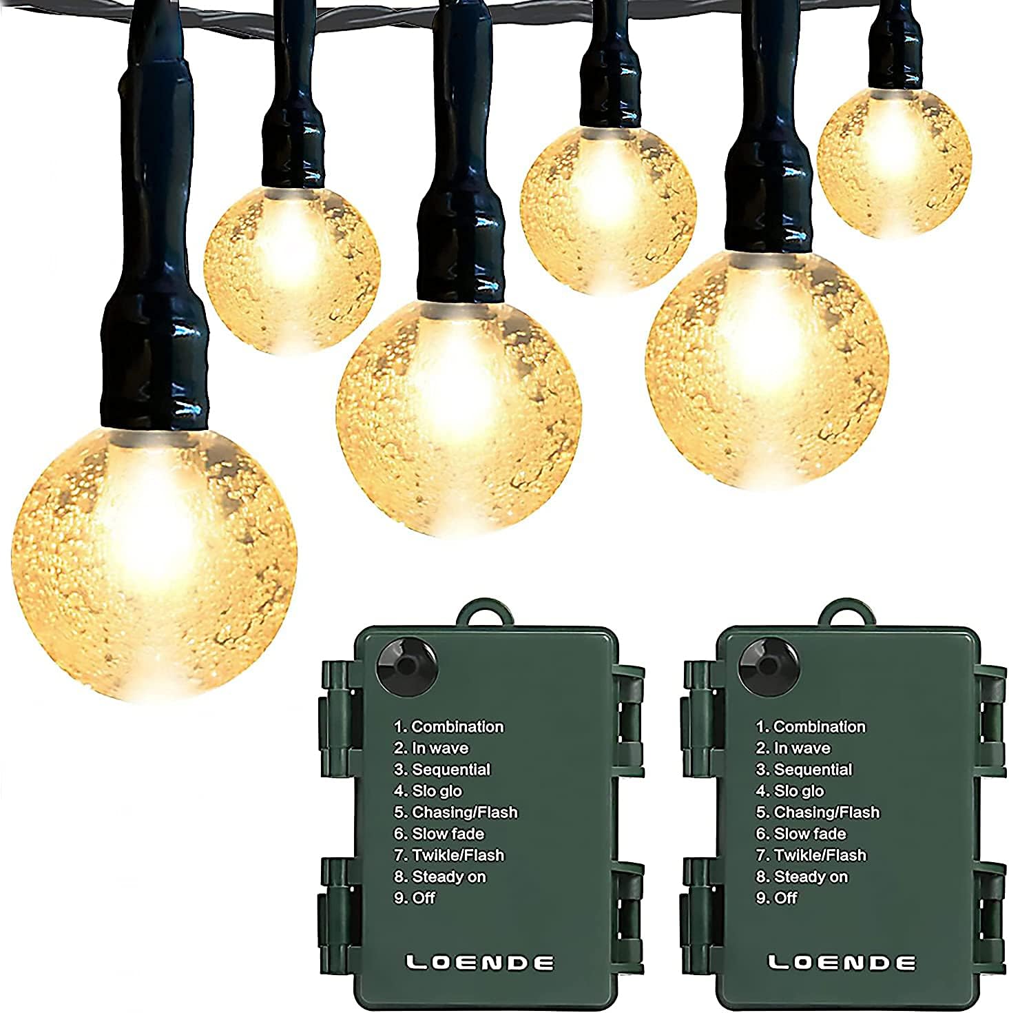 Battery Operated String Lights, Special Waterproof LED Globe String Lights, Inno...
