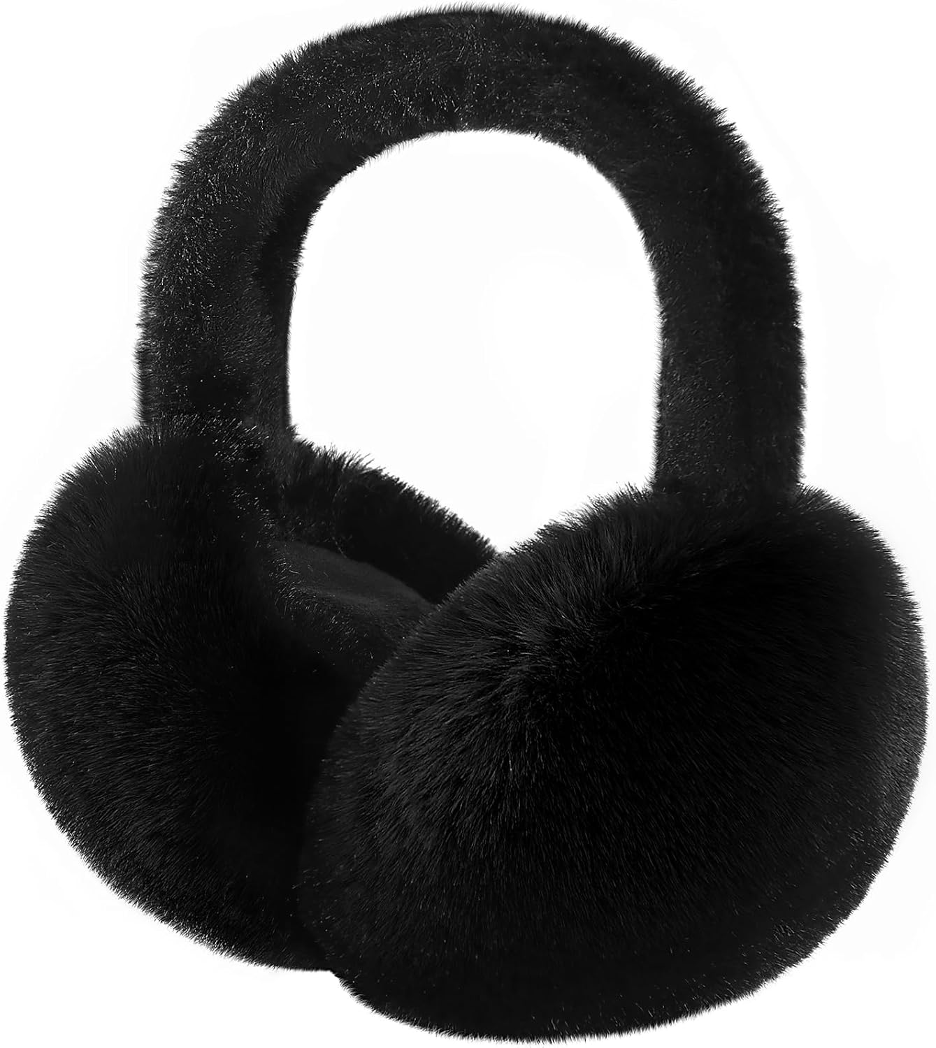 Premillow Ear muffs for Women Winter, Faux Fur Earmuffs, Cute Foldable Fluffy Ea...
