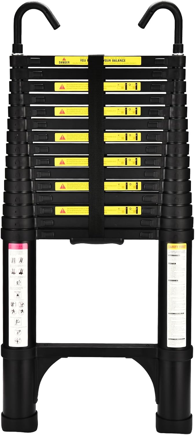 HBTower Telescopic Ladder with Non-Slip Feet and H...