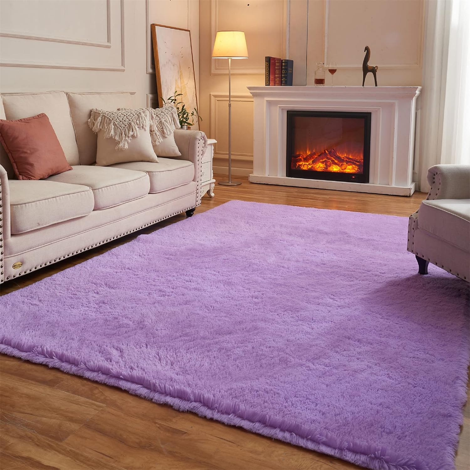 Arbosofe Area Rugs, Special Rugs for Living Room and Bedroom, Unique 8X10 ft Pur...