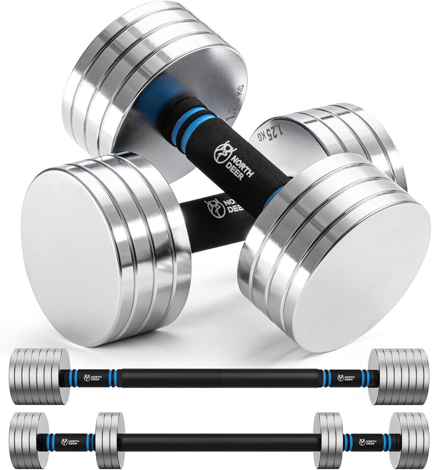 Northdeer Dumbbell Barbell Set 10kg Pair - 2.5kg 3kg 5kg 5.5kg 7.5kg 8kg 10kg -...