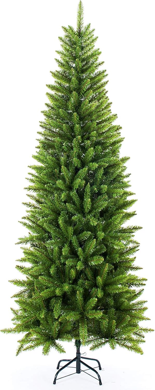 Artificial Christmas Tree,Classic Pine Fir Pencil Tree 5/6/7 FT 6FT
