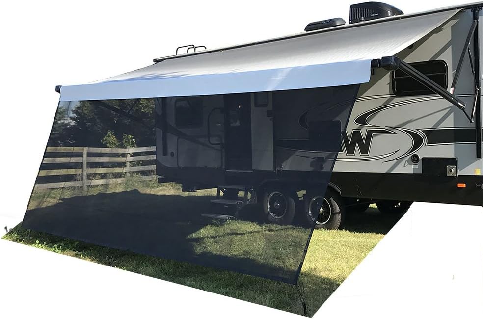 Tentproinc RV Awning Sun Shade Screen 9' X 19' 3'' (Fit for 20' Awning) Mesh Sun...