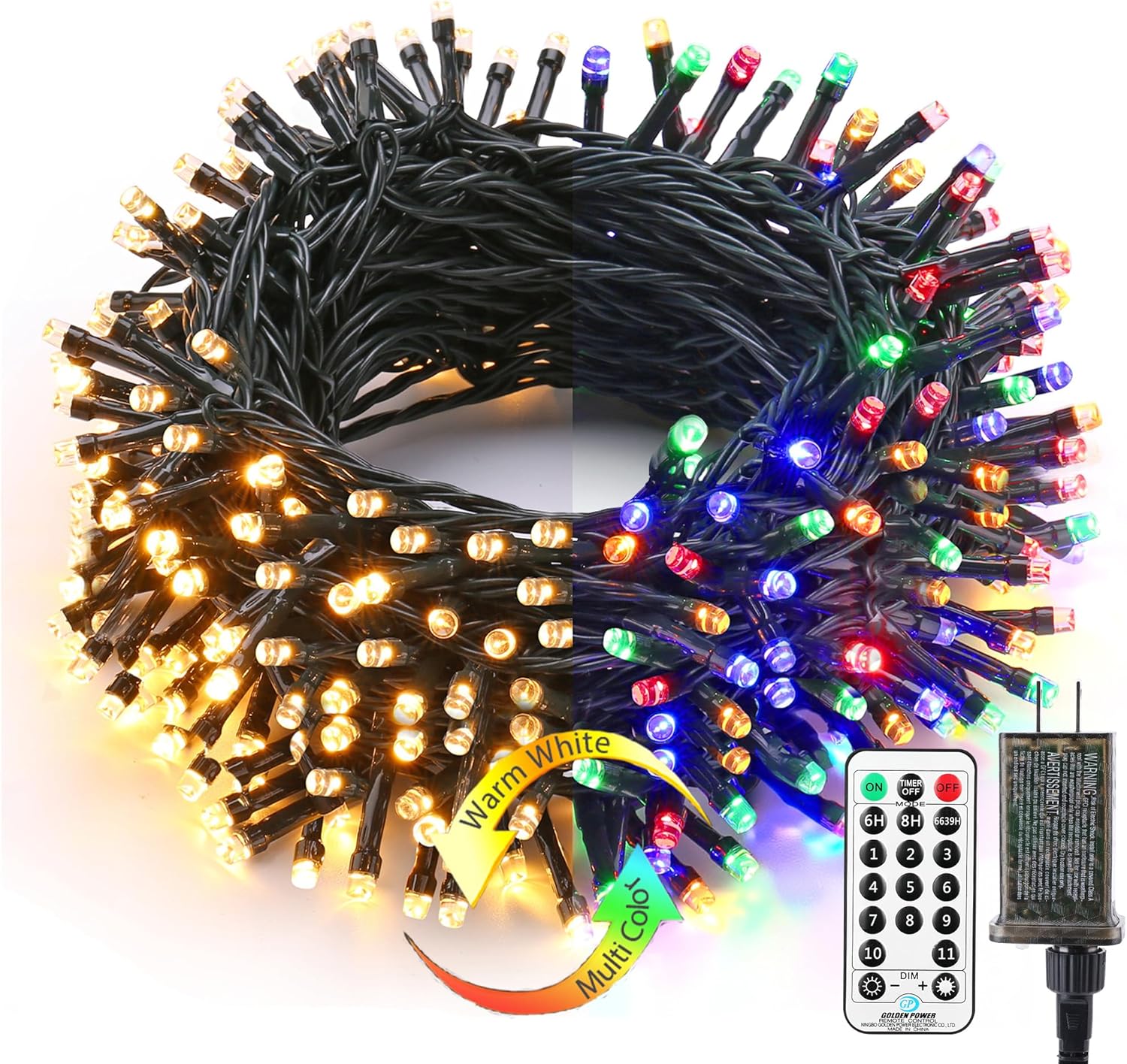 BrizLabs Color Changing Christmas Lights, Special 115ft 300 LED Christmas String...