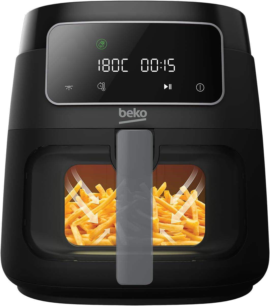 Beko Air Fryer ExpertFry FRL3374B | Black Design | Large 7.6L capacity uses no o...