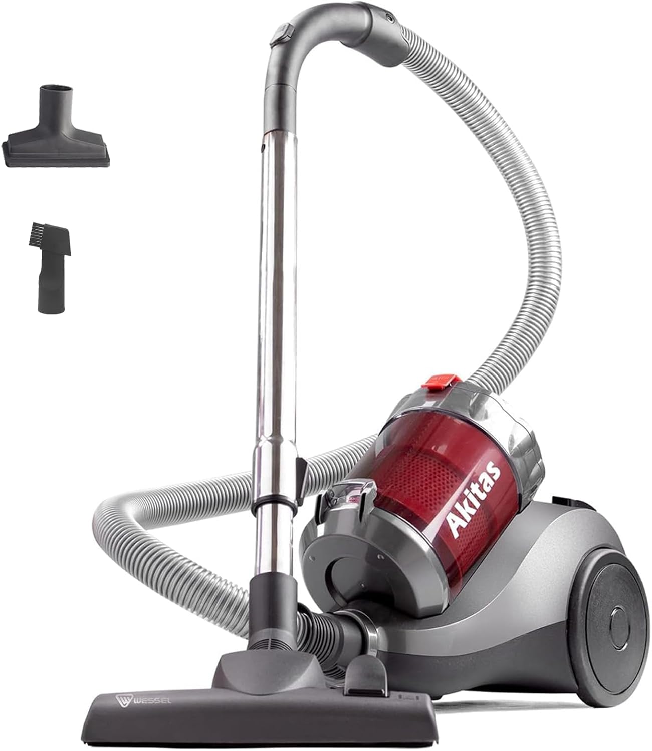 Akitas 800W Powerful Bagless Cylinder Vacuum Cleaner With German Wessel Werk Tur...