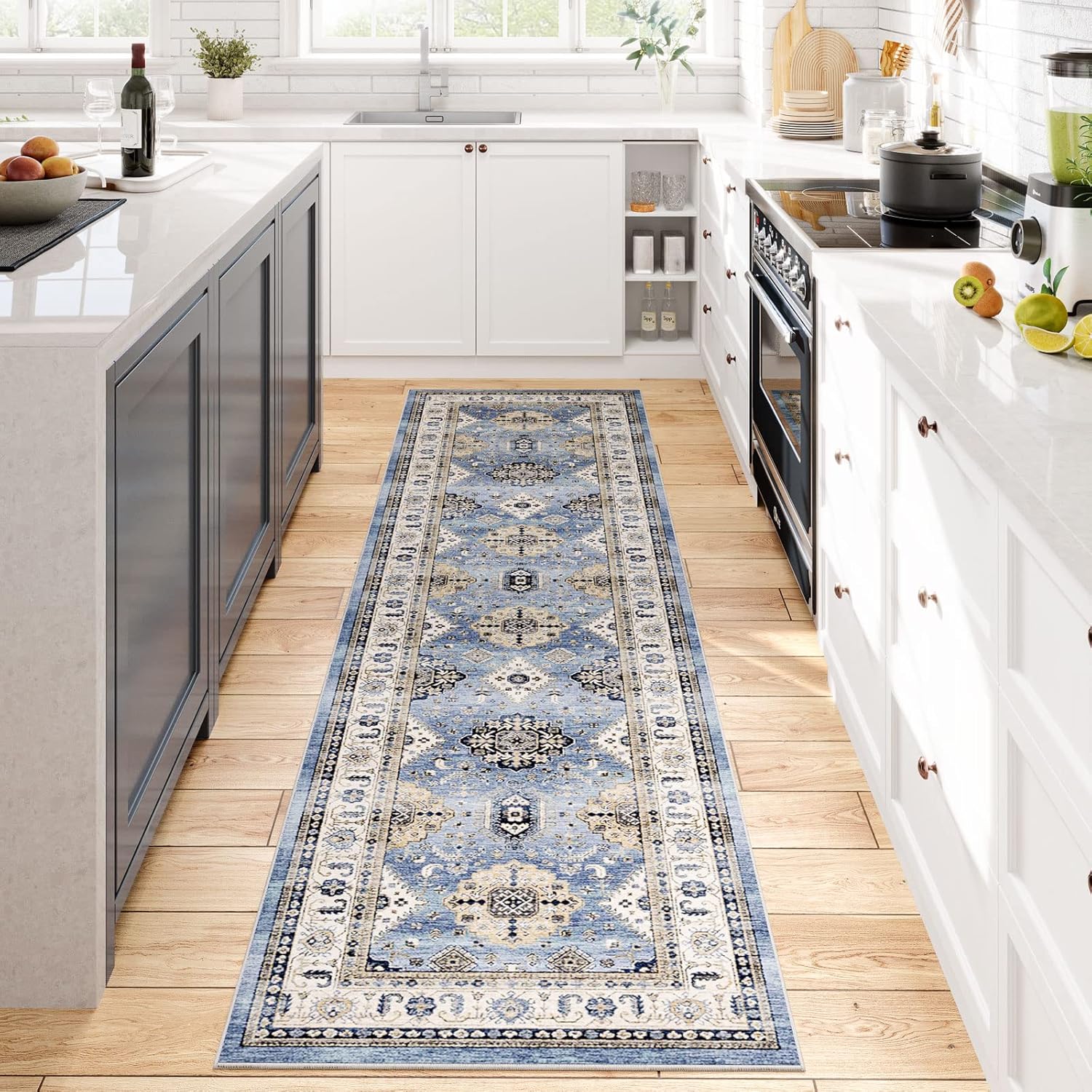 Dripex Vintage Runner Rug, Special Distressed Hallway Runner, 2x8 Washable Orien...