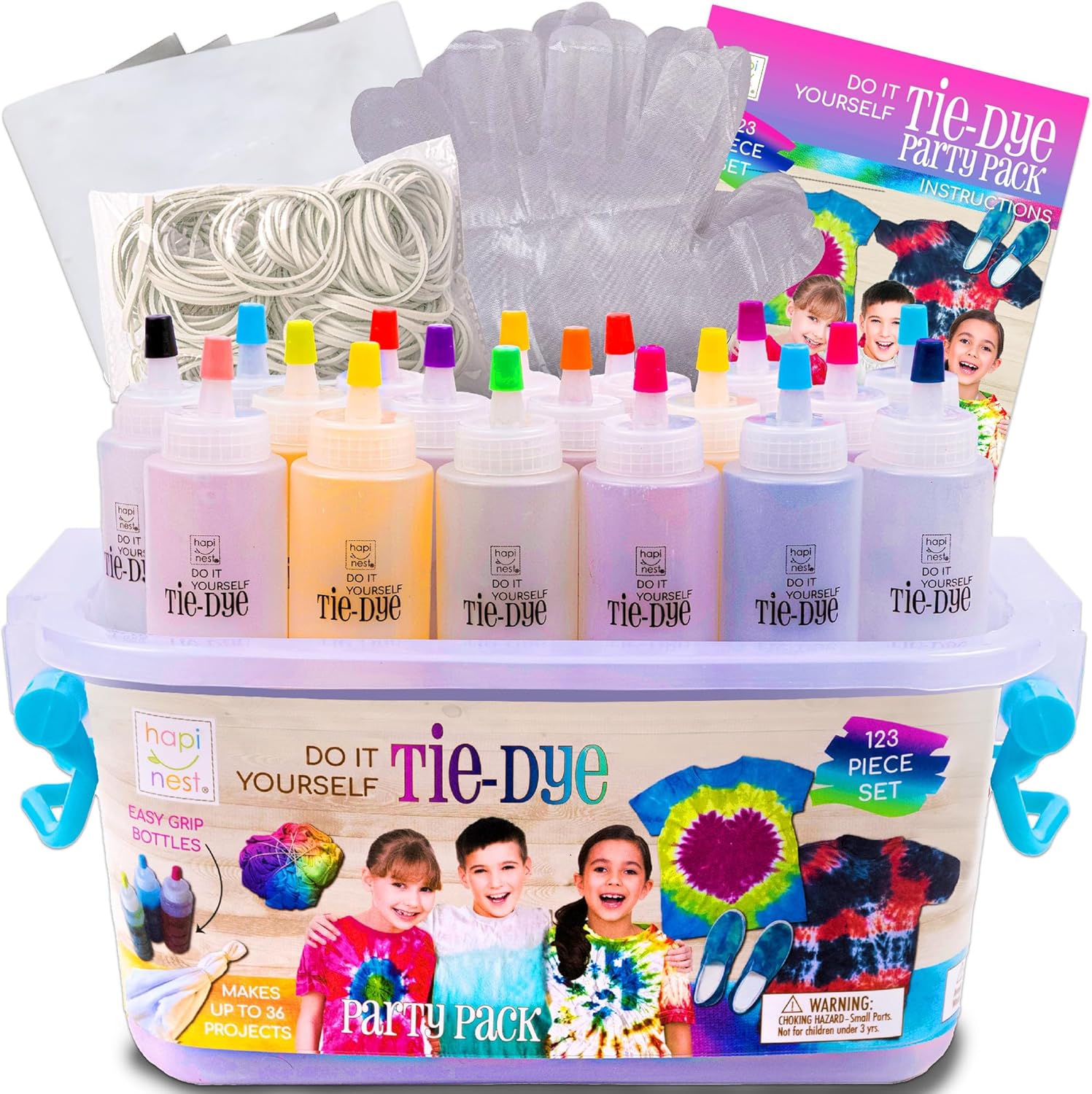 Hapinest Tie Dye Kit for Kids Age 8-12 & Up Girls Boys Teens, Clothing Shirt Fab...
