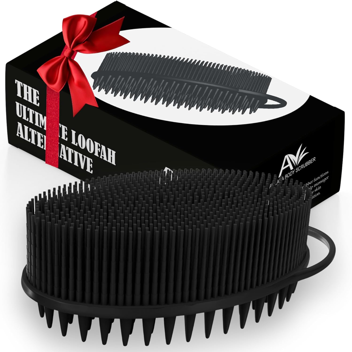 Avilana Silicone Exfoliating Body Scrubber, Special Dual-Sided Silicone Loofah f...