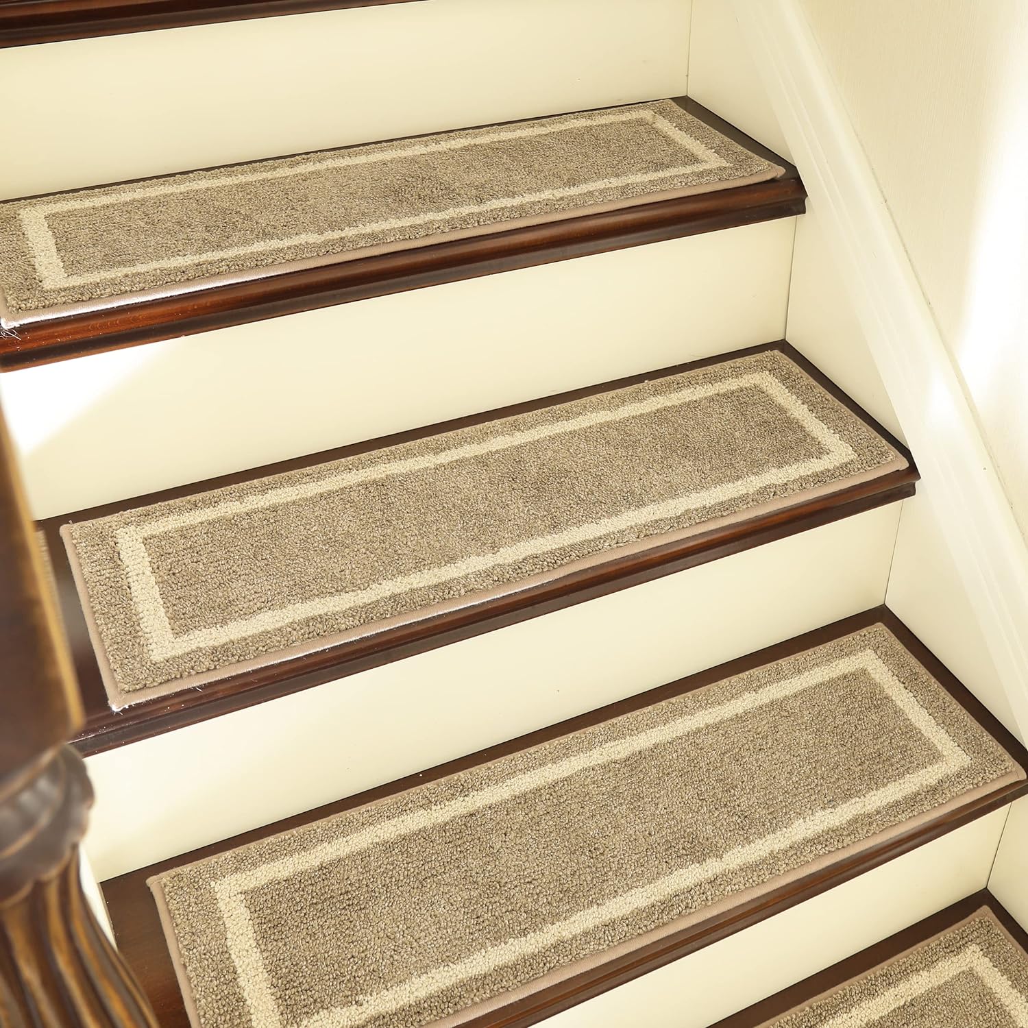 COSY HOMEER Soft Stair Treads Non-Slip Carpet Mat 28inX9in Indoor Stair Runners...