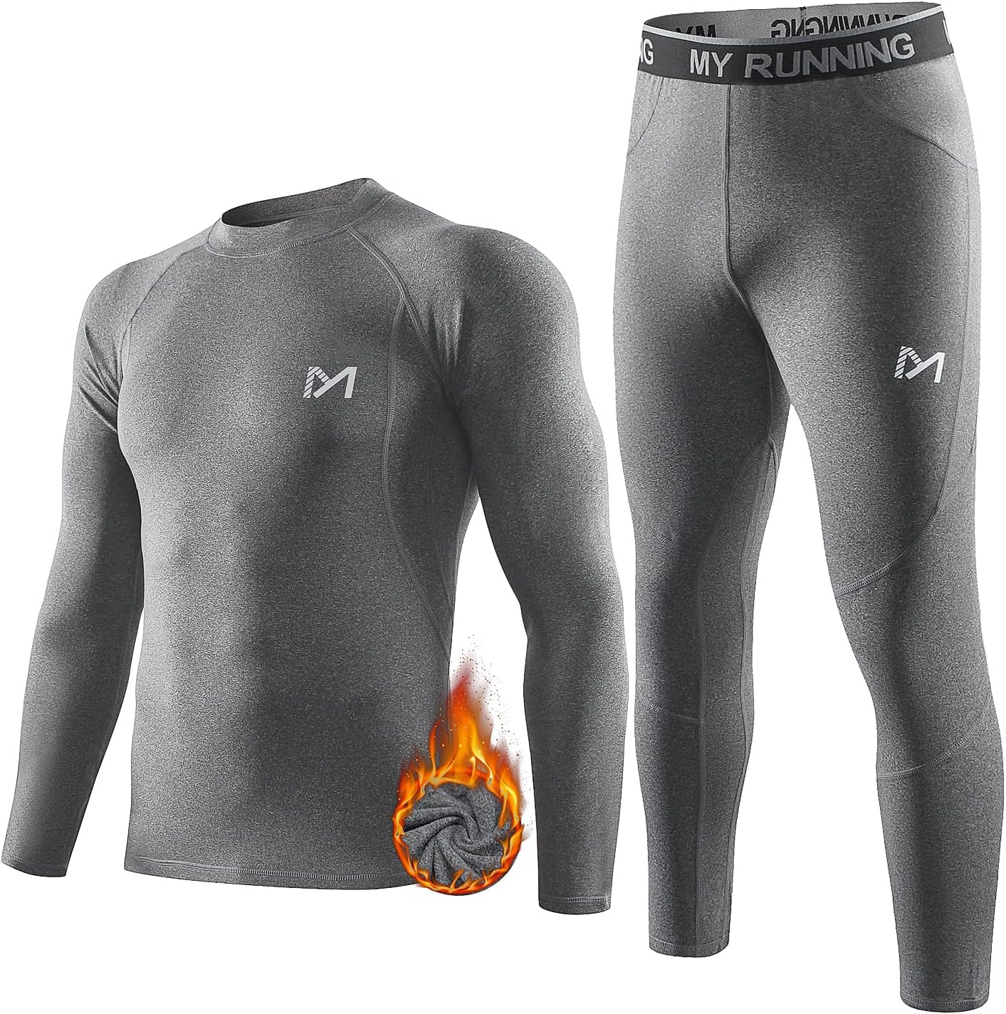 Thermal Underwear for Men, Winter Gear Long Johns Base Layer Top and Bottom Set...