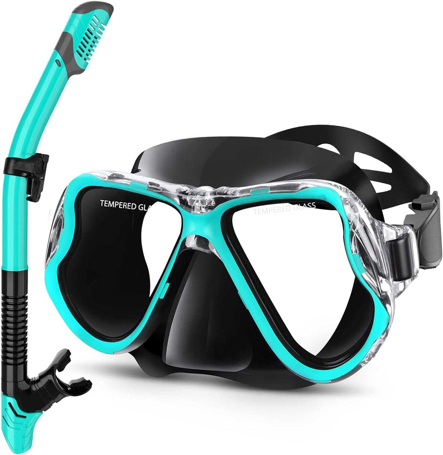 Greatever Dry Snorkel Set,Panoramic Wide View,Anti-Fog Scuba Diving Mask,Profess...