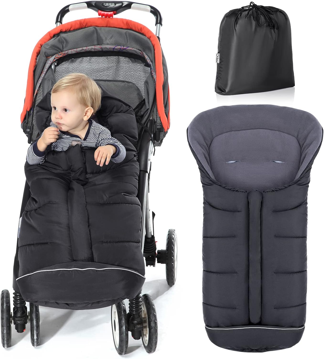 Orzbow Universal Footmuff for Pushchair,Winter Cosy Toes for Pram Liner,Waterpro...