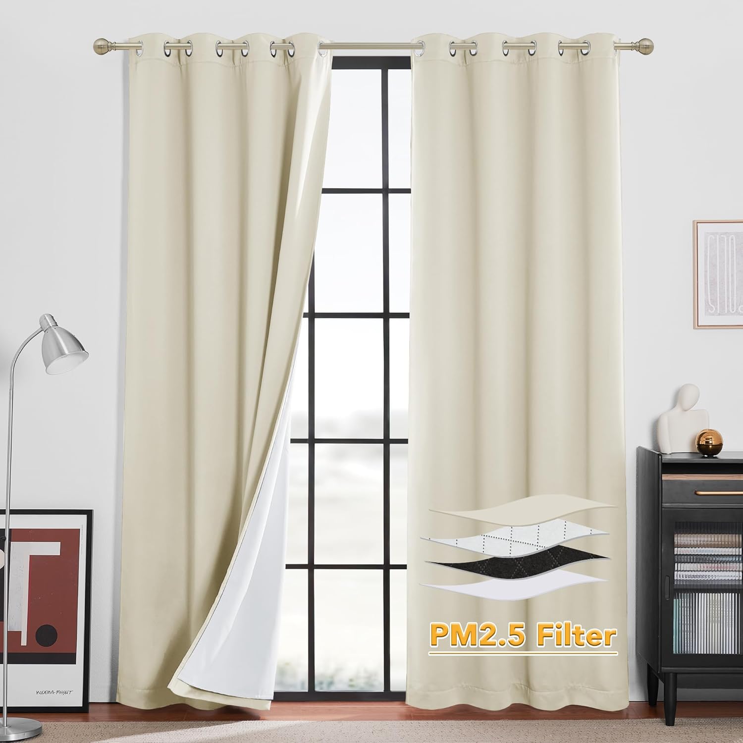 RYB HOME Soundproof Curtains, High-Quality Soundproof Curtains for Noise Reducti...