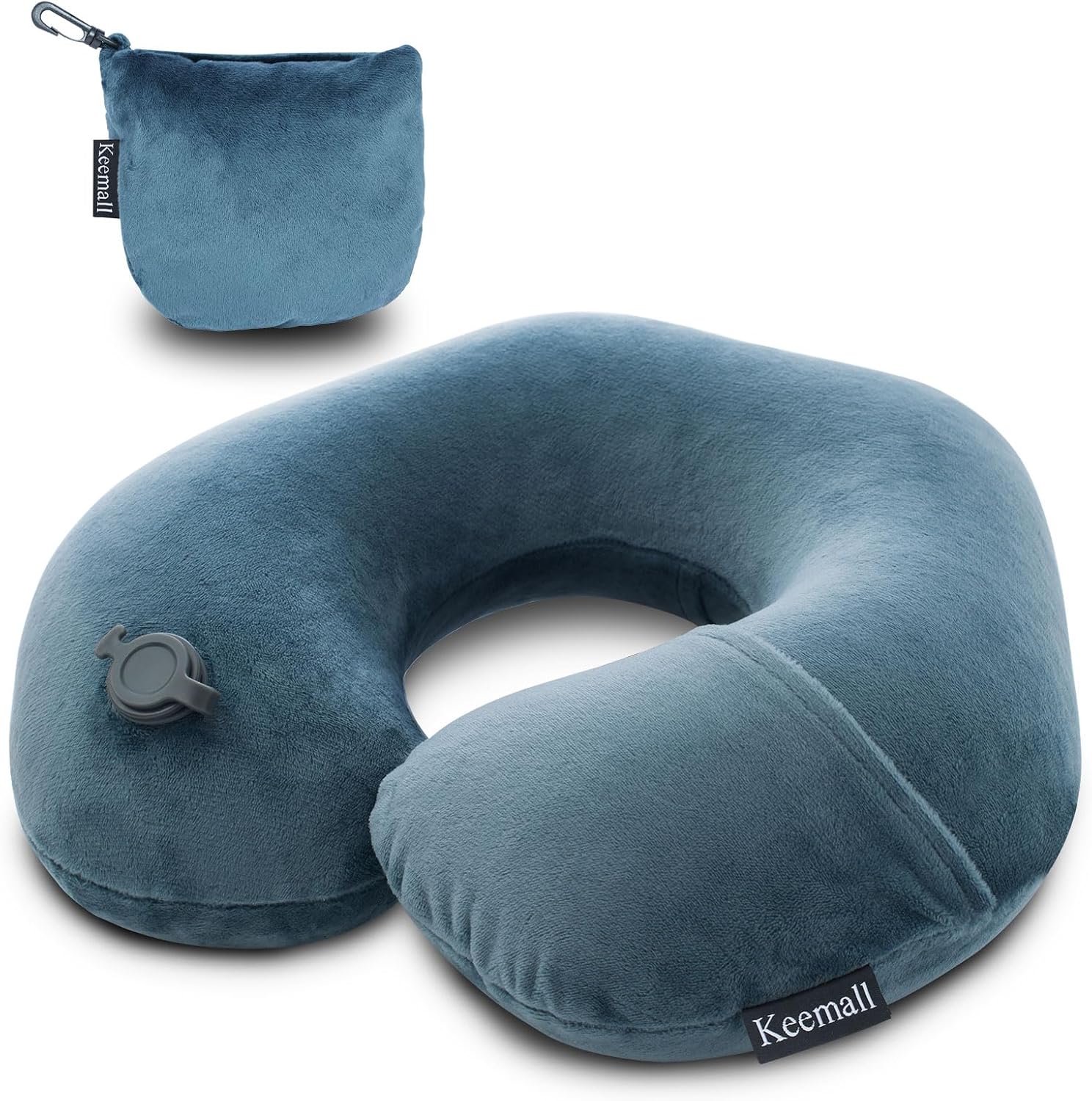 Inflatable Travel Neck Pillow for Airplane Train Car Washable Pillowcase U Shape...