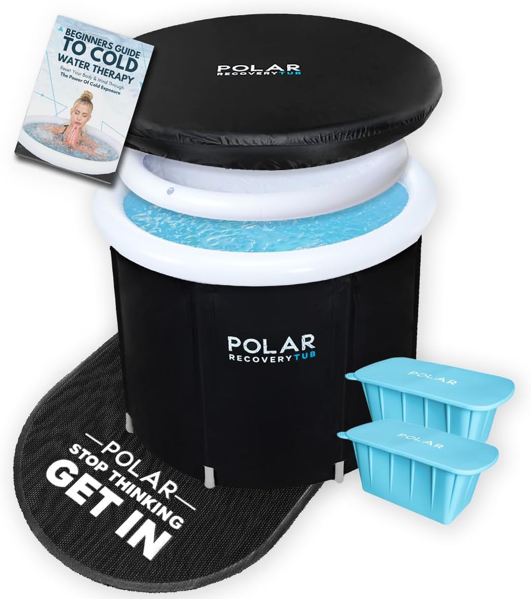 Polar Recovery Tub Bundle / 370L Portable Ice Bath for Cold Water Therapy Traini...