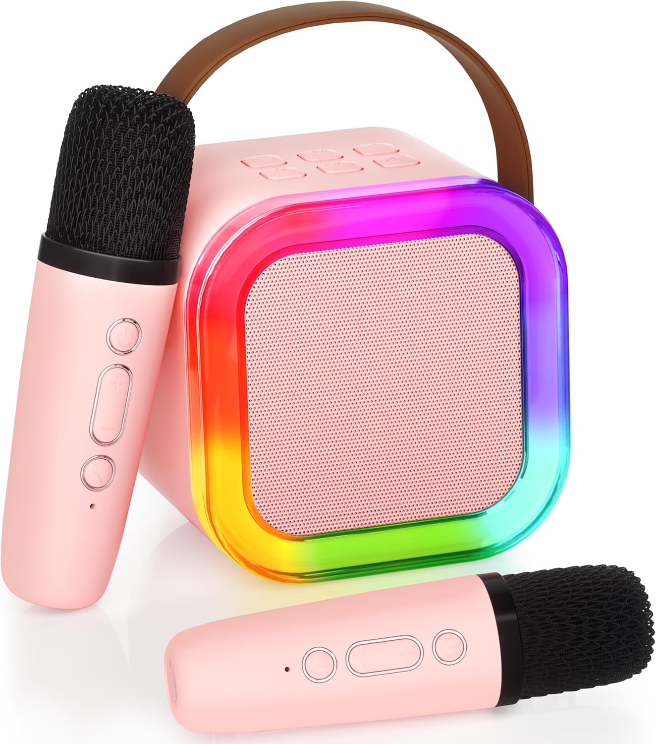 Ankuka Karaoke Machine for Kids Adults, Mini Portable Bluetooth Speaker with 2 W...