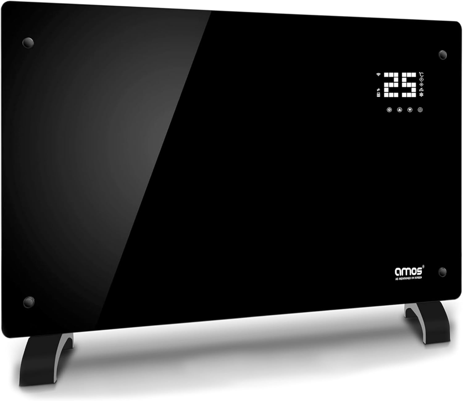 AMOS Electric Glass Panel Heater 1500W Smart WiFi Enabled, Digital Display, Time...