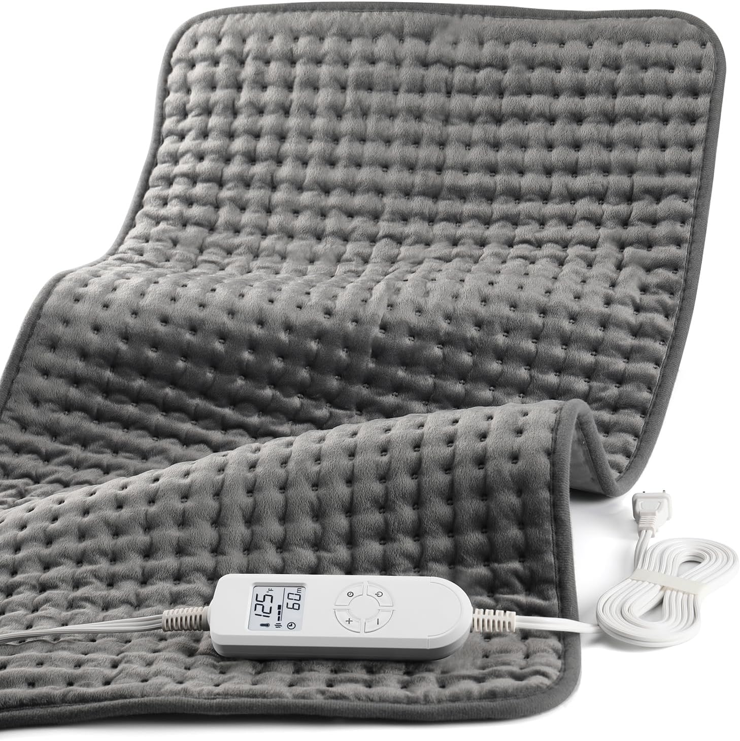 Heating Pad for Back Pain Cramps Relief, 17" x 33" Extra Large Electric Heating...