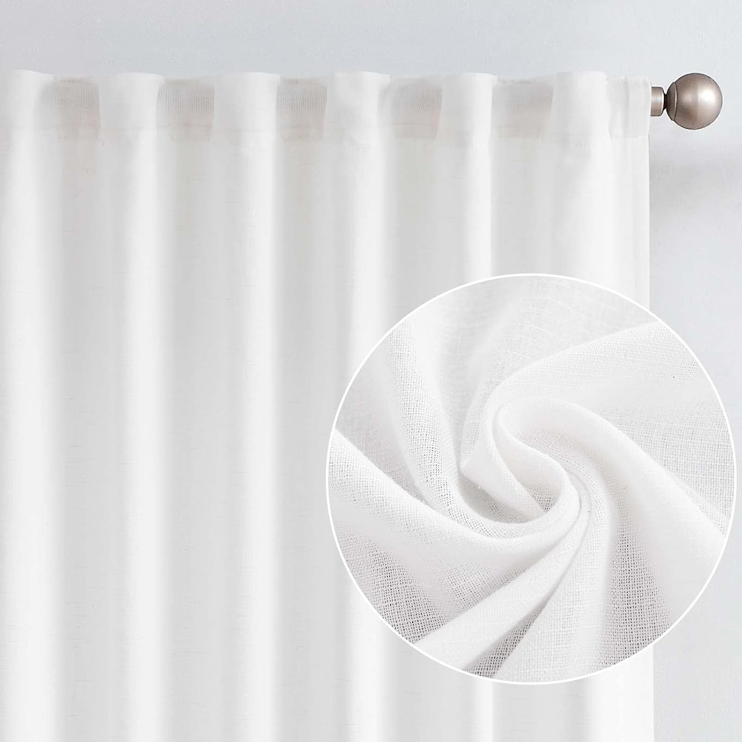 **Best jinchan Blackout Curtains, Special 100% Blackout Linen Blend Curtains for...