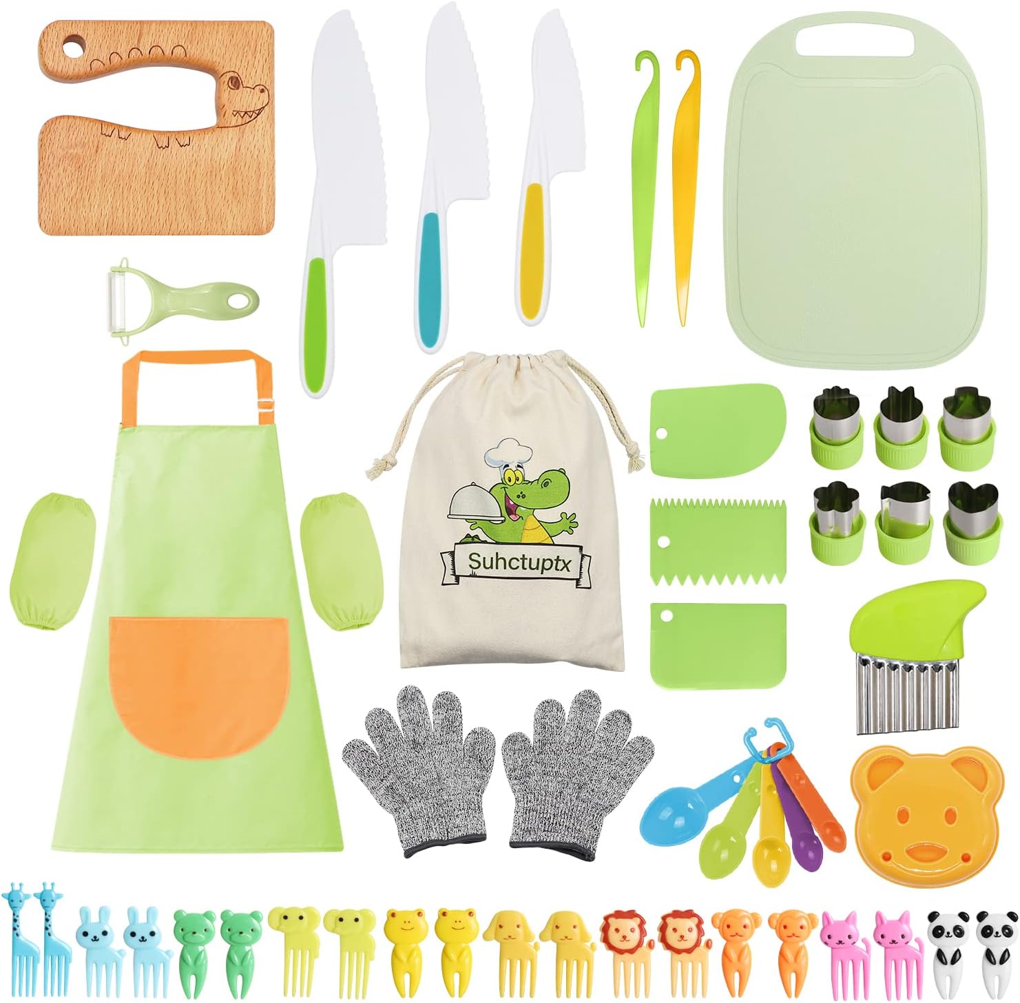 50PCS Kids Knife Set for Real Cooking, Kids Kitchen Knives with Toddler Cutting...