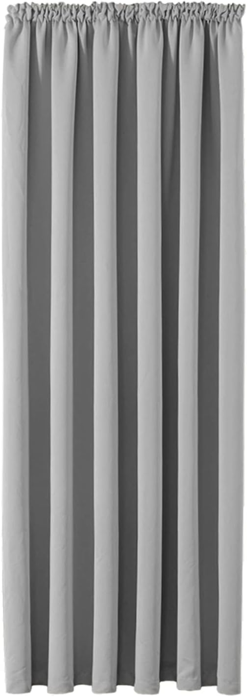 Aspire Homeware Door Curtain for Living Room, Special Light Grey Blackout Pencil...
