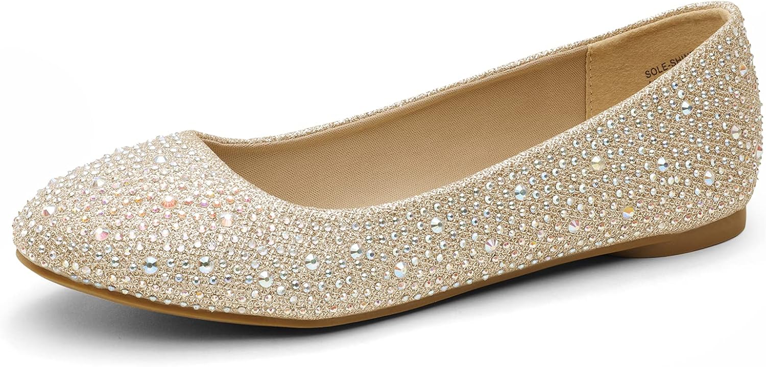 **Title:** "Best DREAM PAIRS Women's Sole-Shine Rhinestone Ballet Flats, Special...