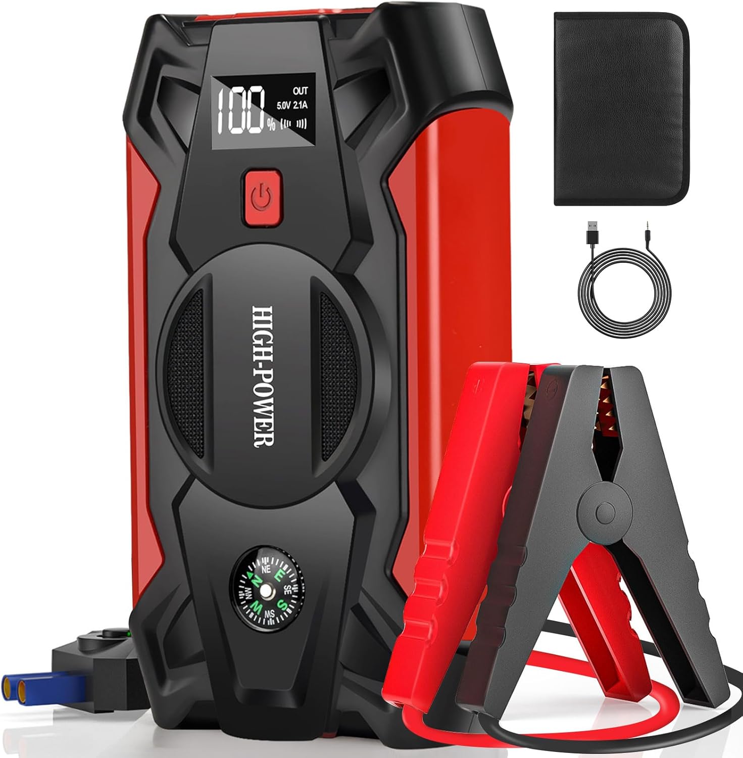 Car Jump Starter, 3000A Portable Car Battery Charger for Up to 8.5L Gas & 8.0L D...