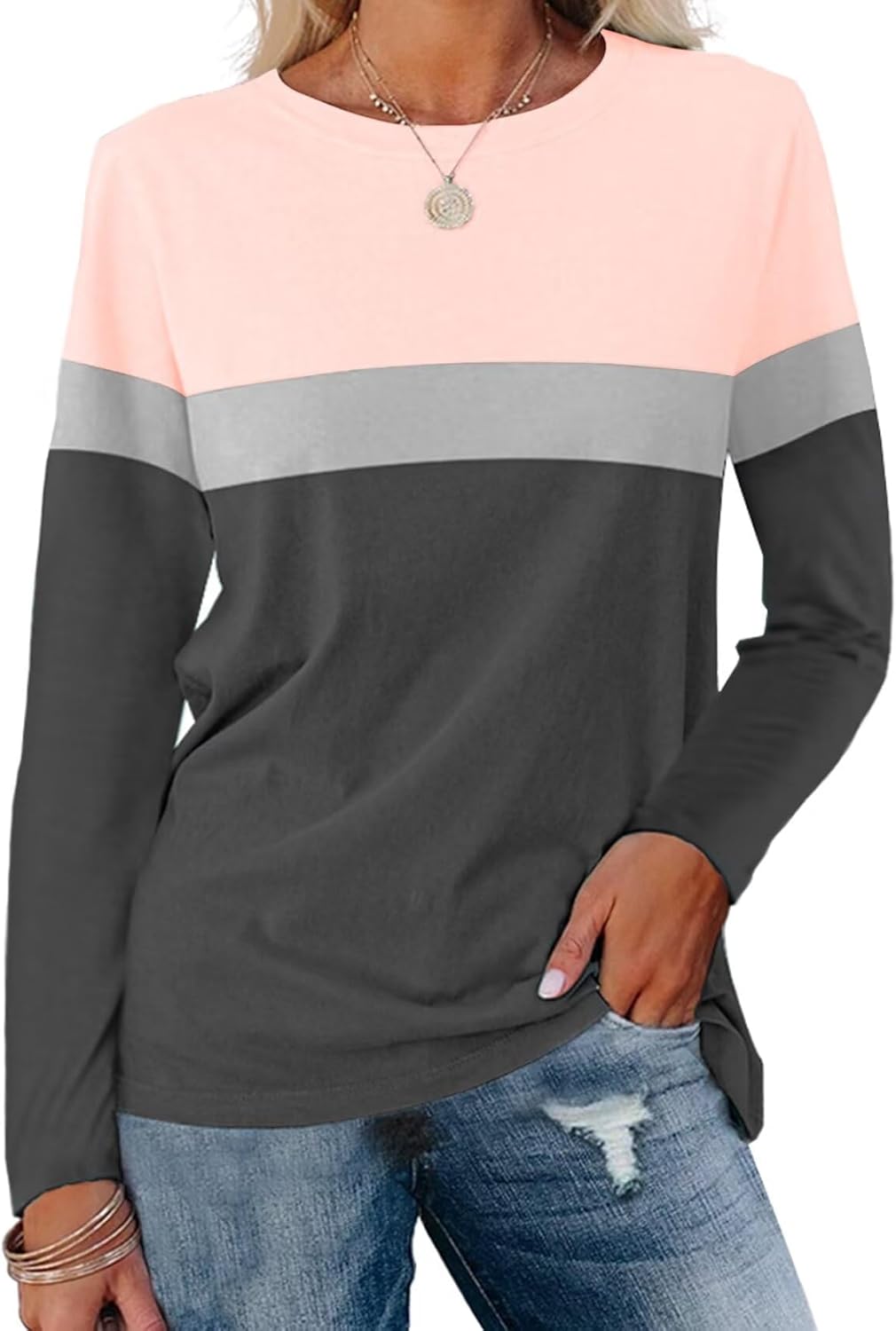 Minetom Women's, Special Casual Tunic Tops, Innovative Long Sleeve Shirts, Affor...