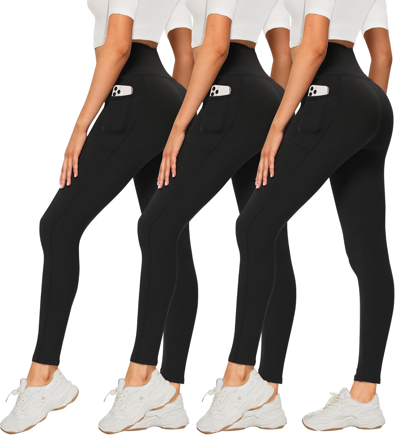 DDOBB 3 Pack Leggings, Special Black Leggings for Women, Innovative High Waisted...