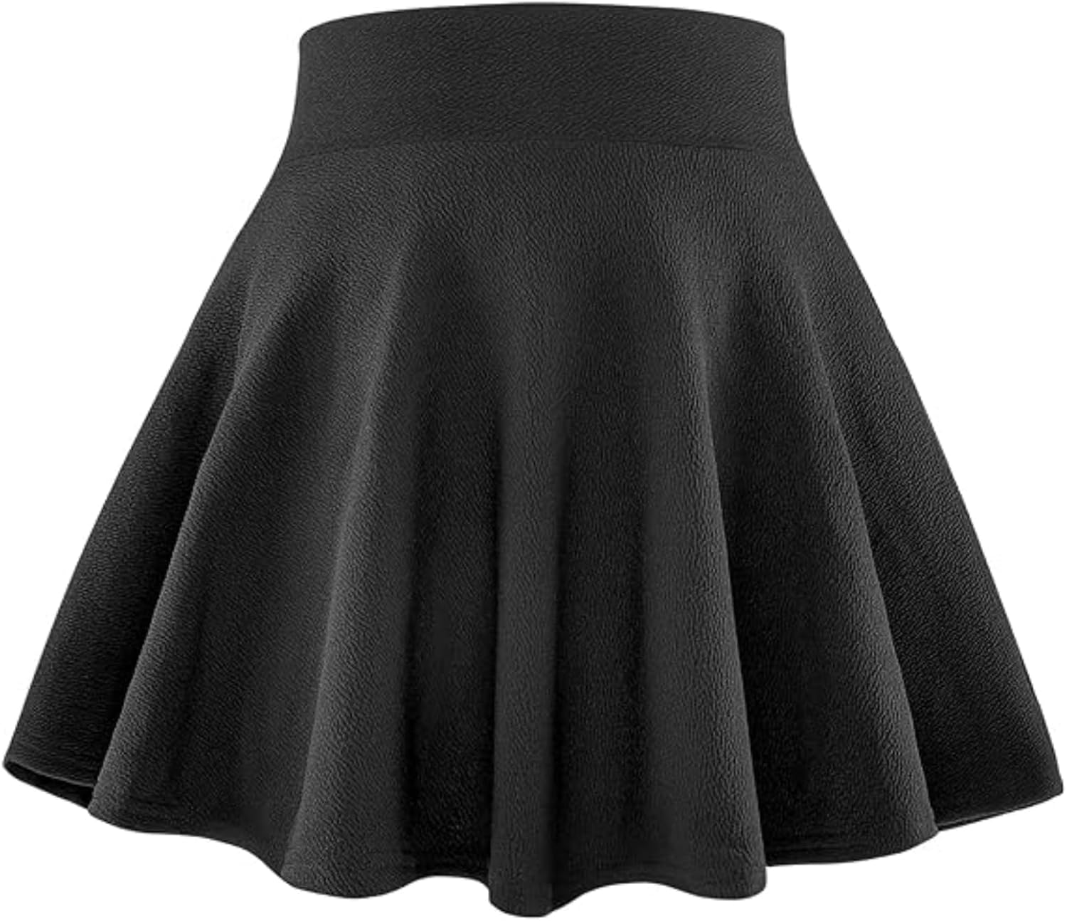 BOOPH Kids Girls Skirt Casual Mini Flare Plain Pleated Stretch Waist Skater Unif...